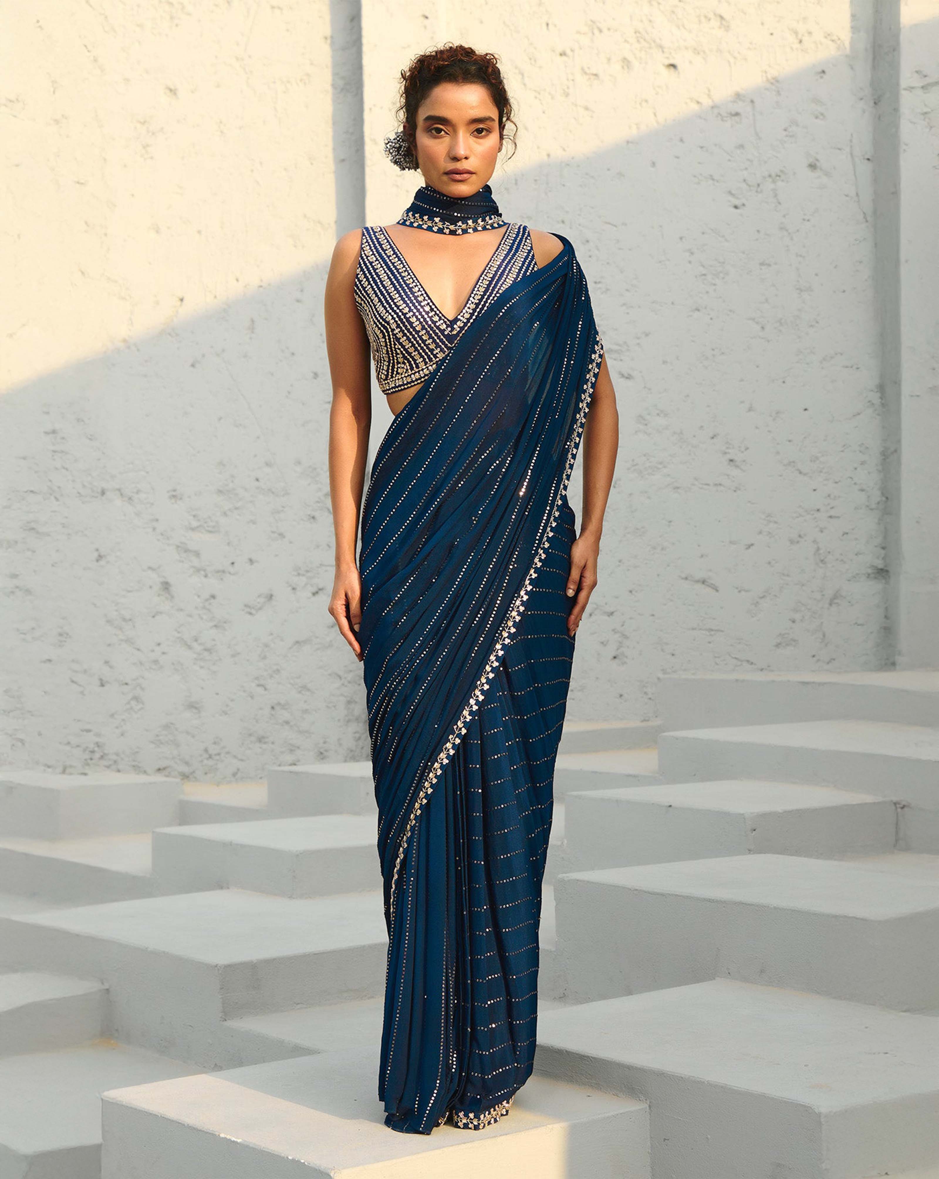 Alo Chaya Cotton Stripe Saree