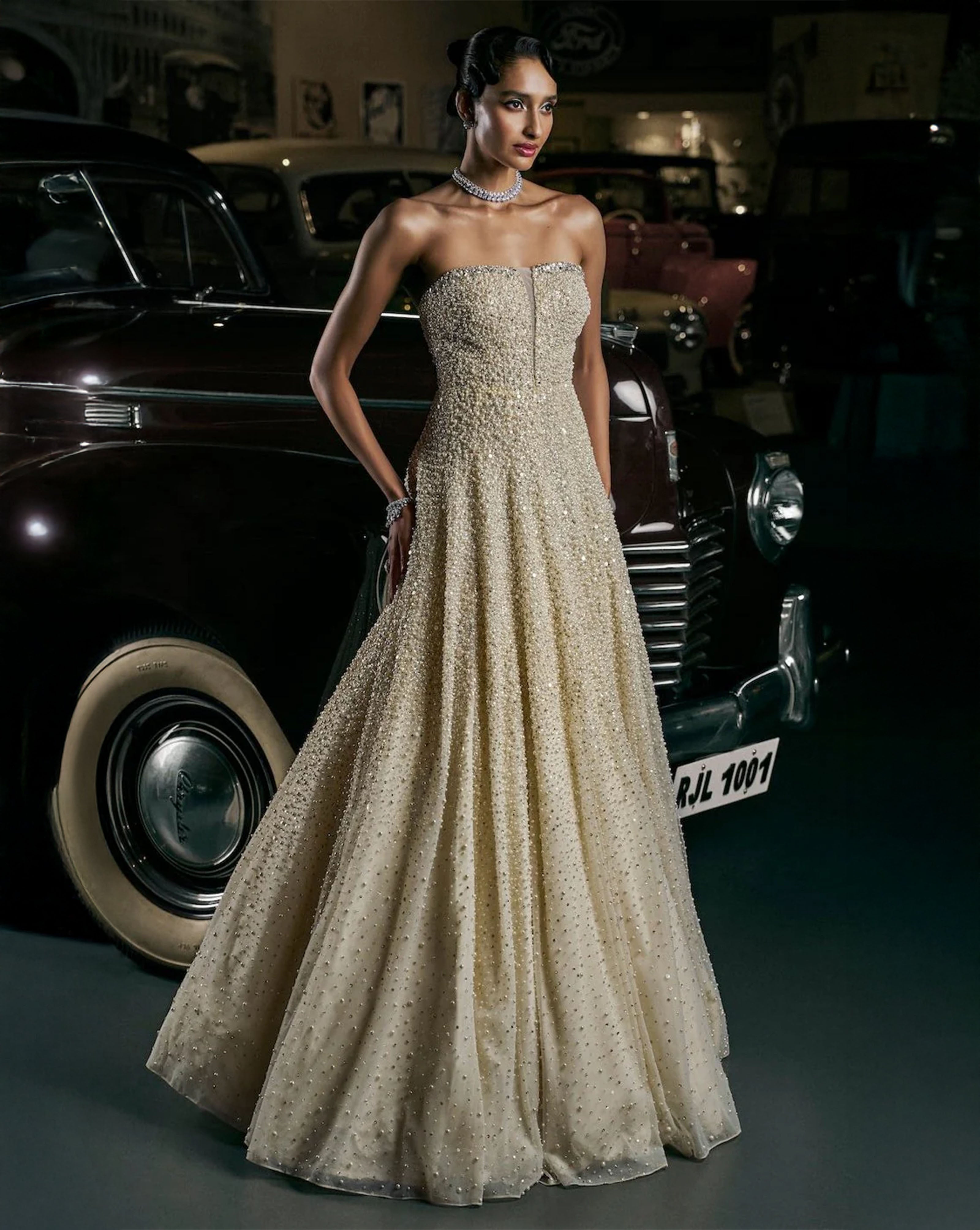 Ivory Pearl Gown – Panache by Sharmeen