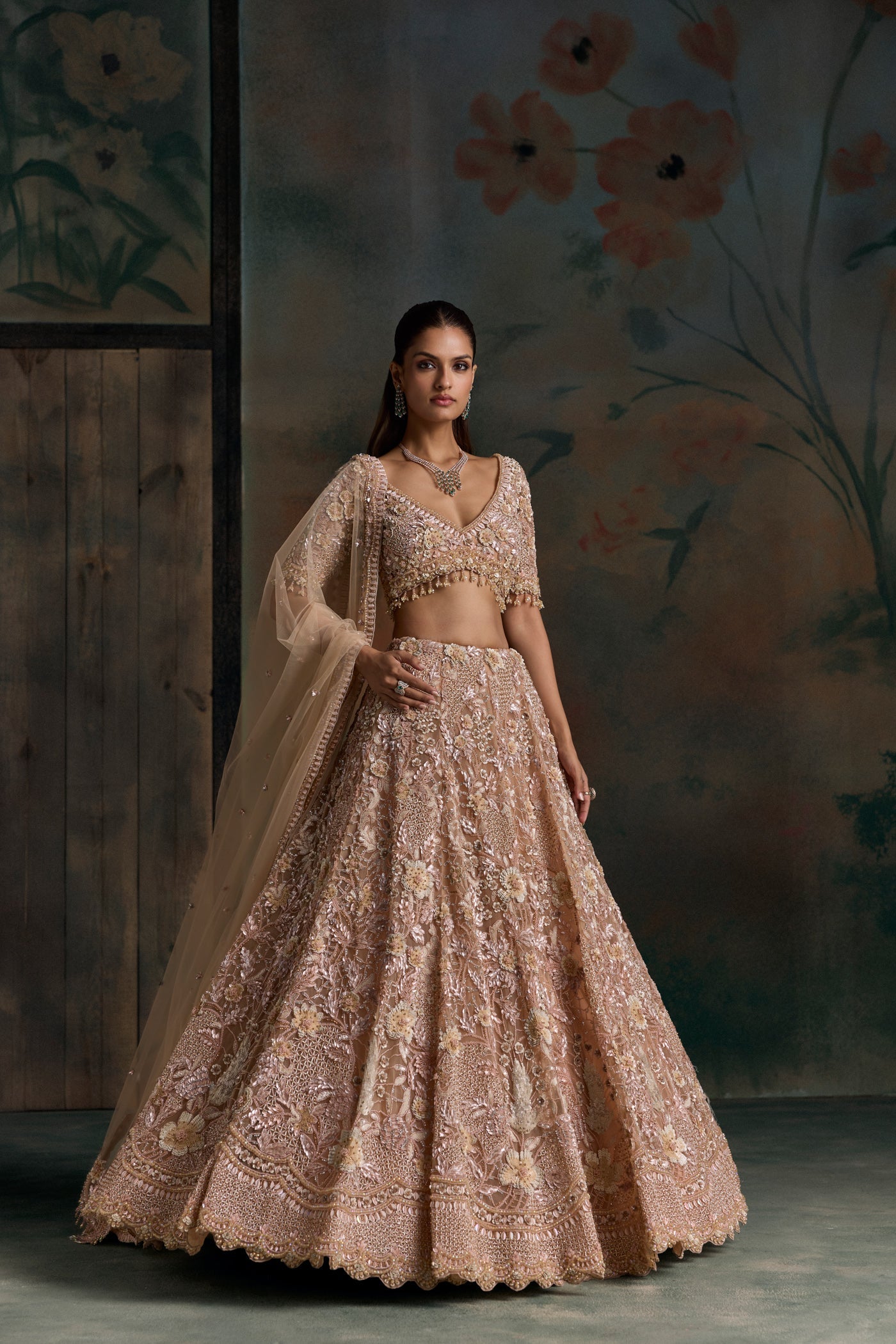 Peach Seren Lehenga Set
