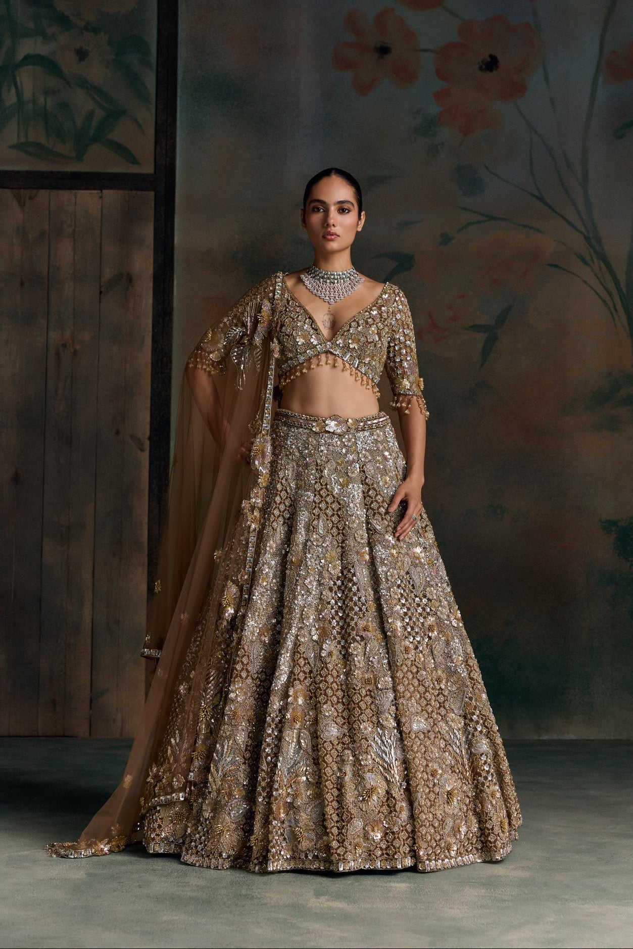 Gold Kaelis Lehenga Set