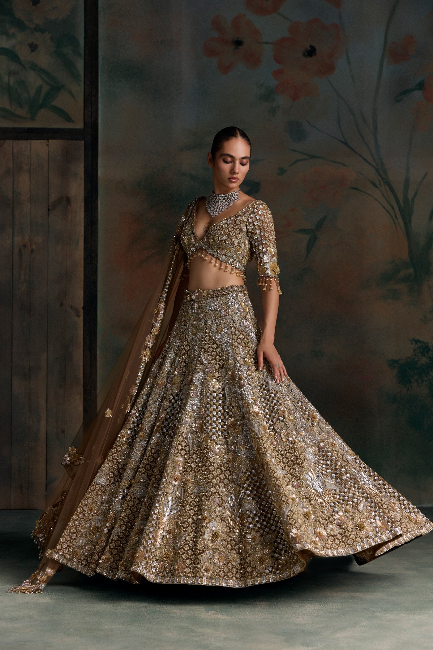 Gold Kaelis Lehenga Set