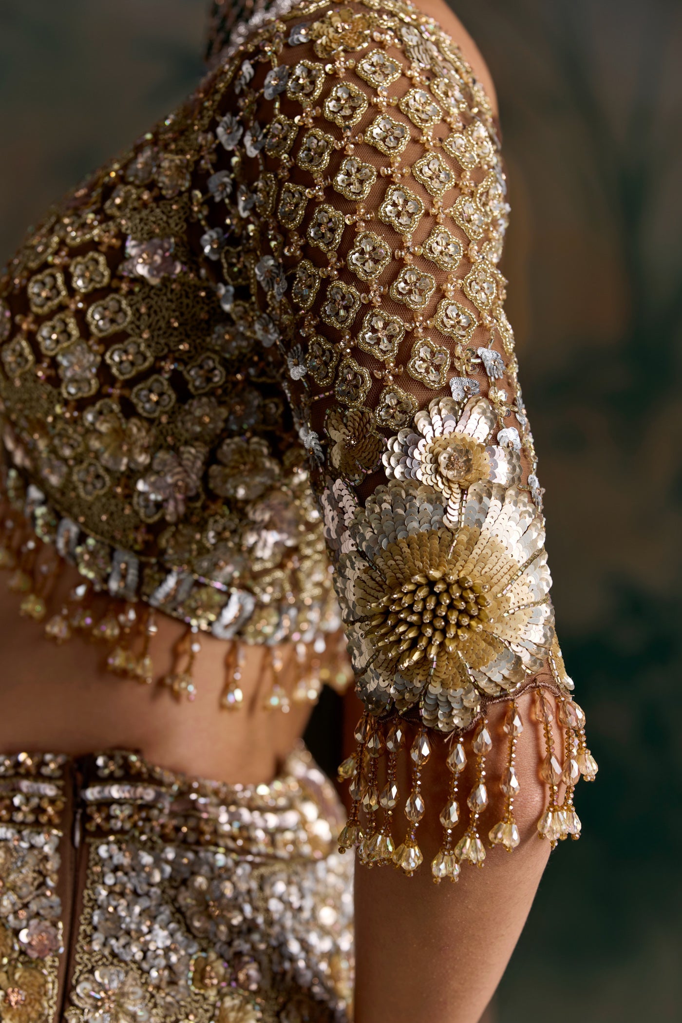Gold Kaelis Lehenga Set