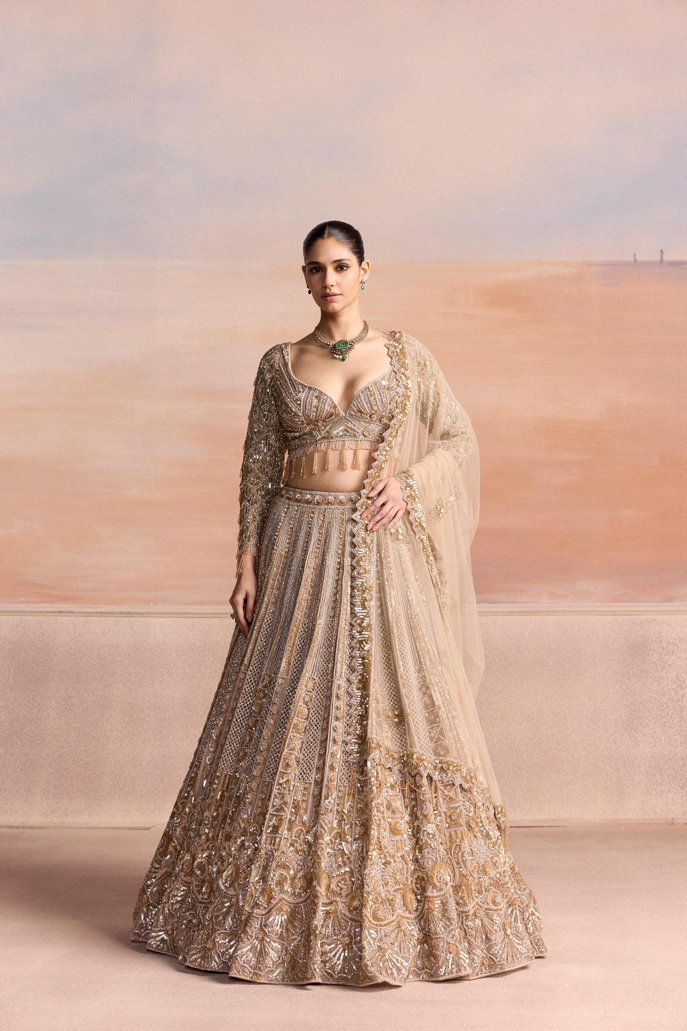 Gold Caelis Lehenga Set
