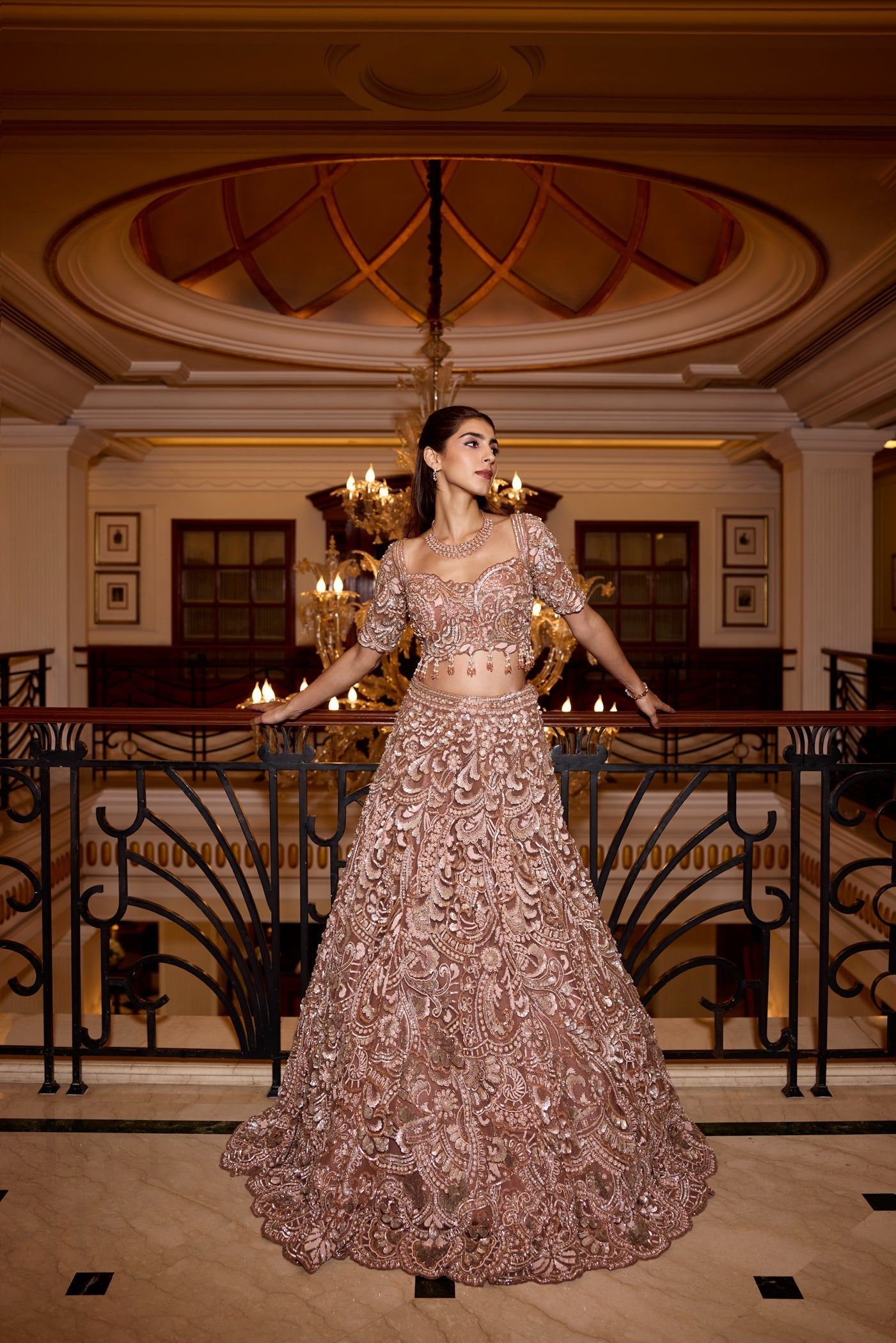 Dark Peach Nora Lehenga Set