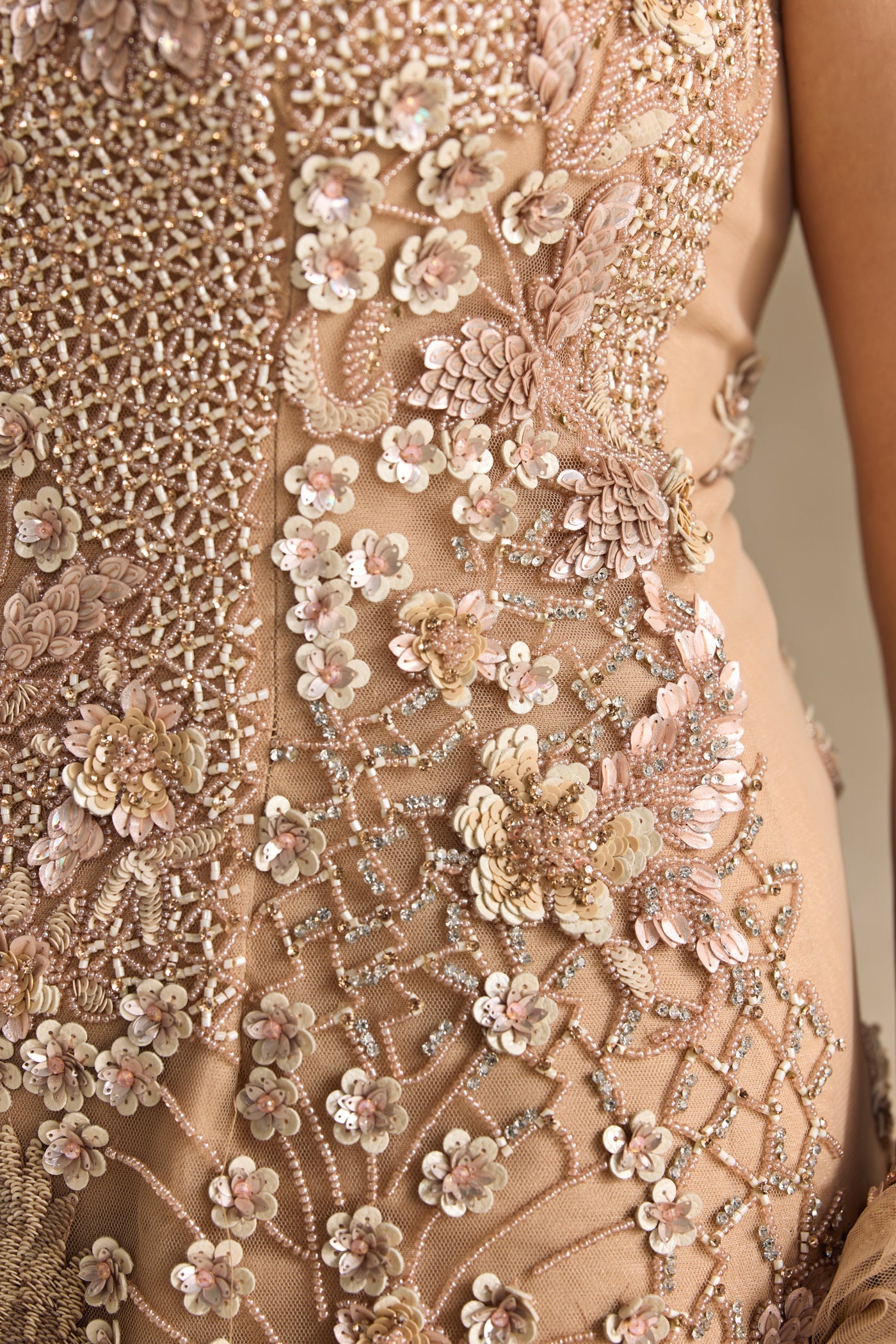 Peach Embellished Sharara Set