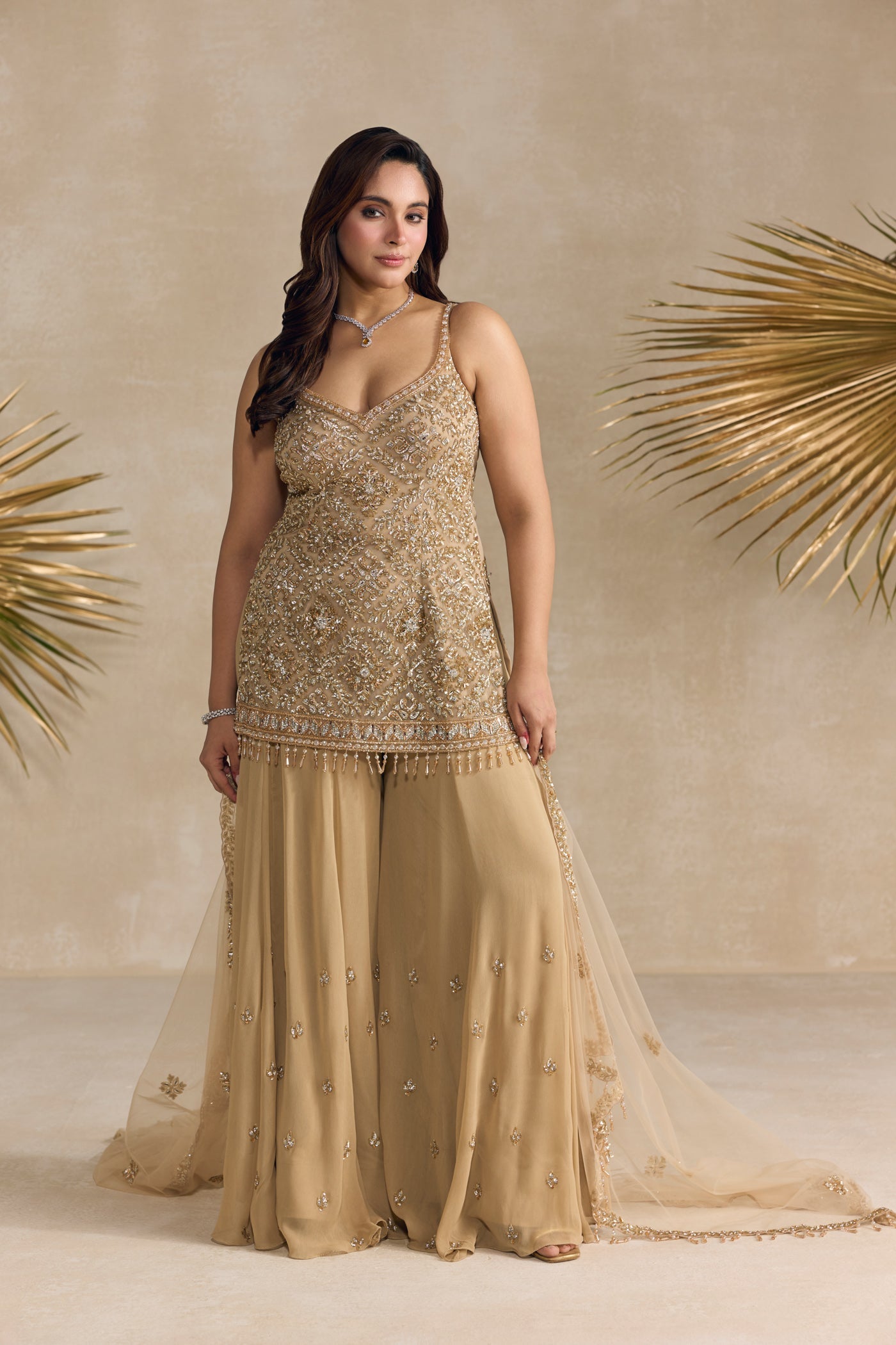 Gold Sharara Set