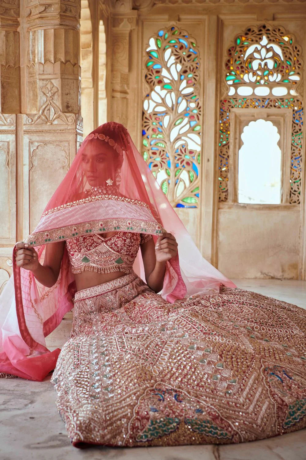 Onion Pink Lehenga