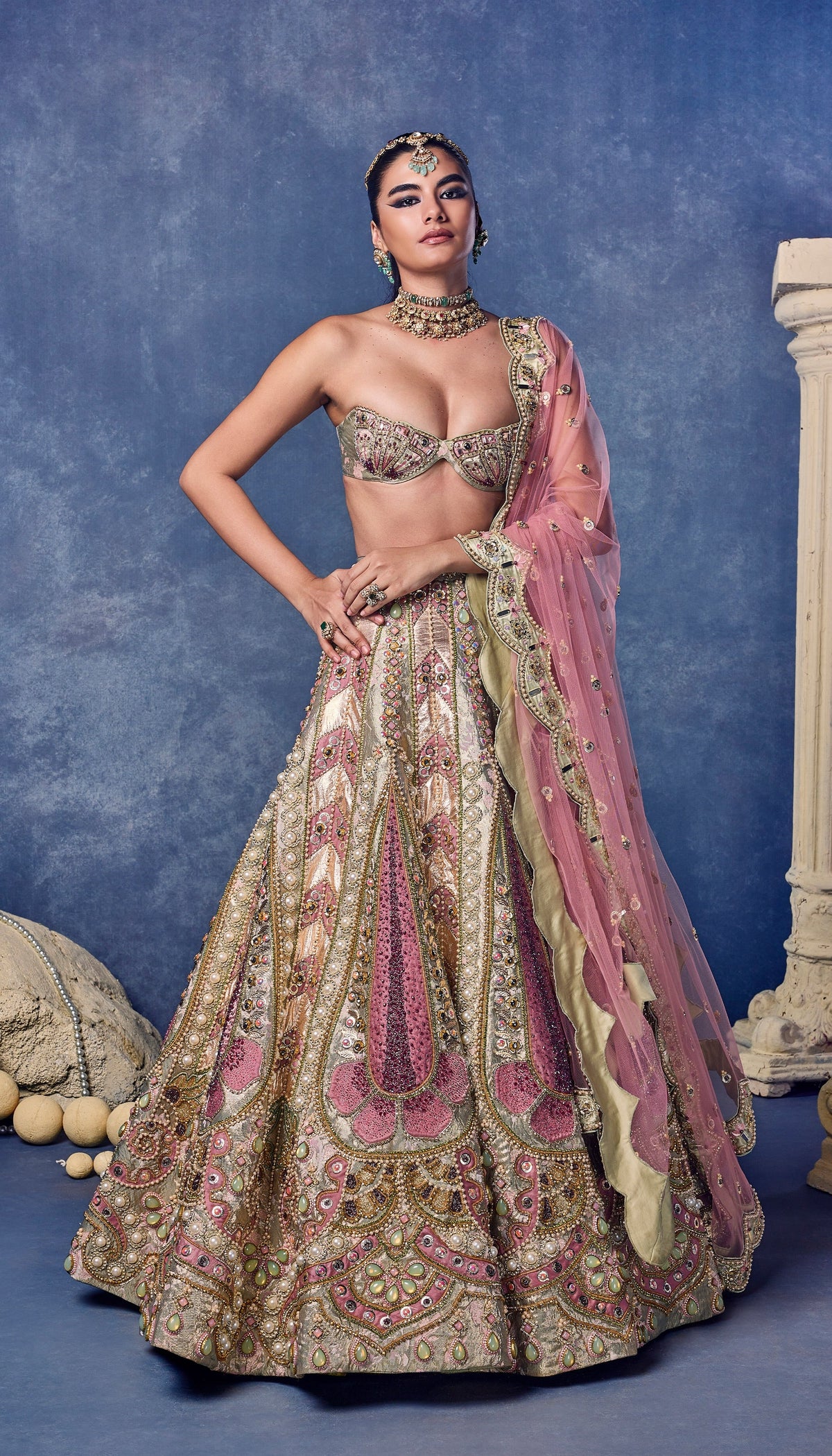 Madonna In Bloom - Full Lehenga Set