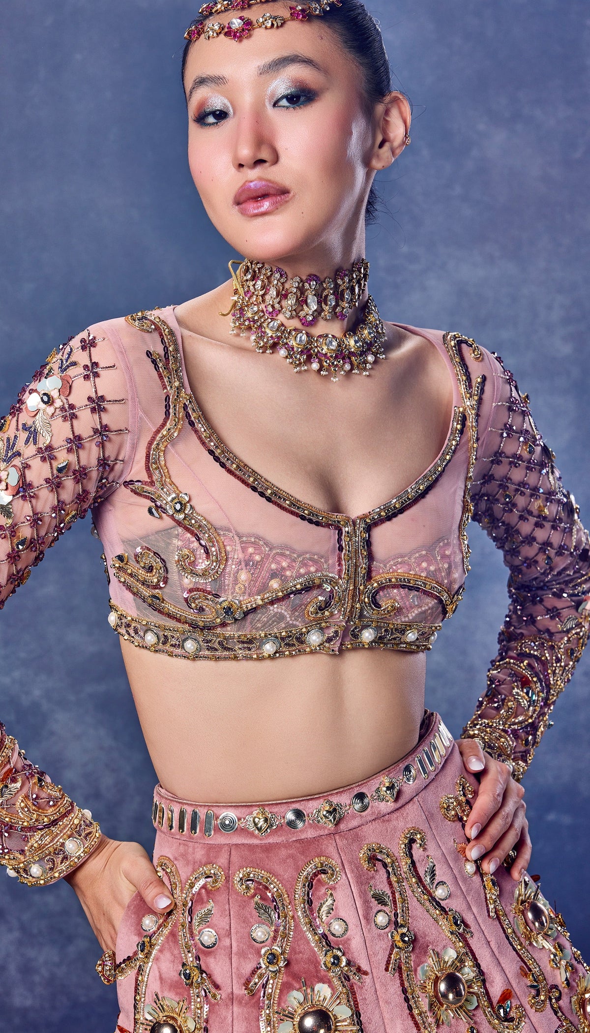 The Velvet Siren - Full Lehenga Set