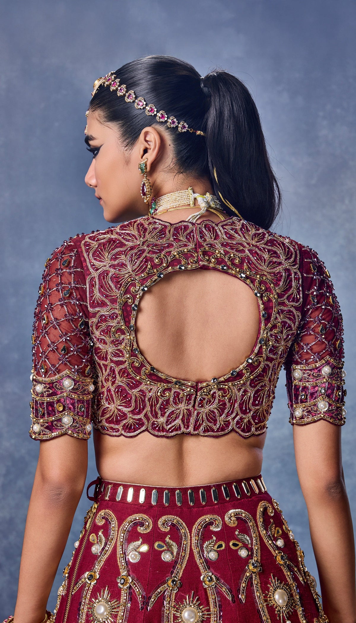 Rouge Devotion - Lehenga Set