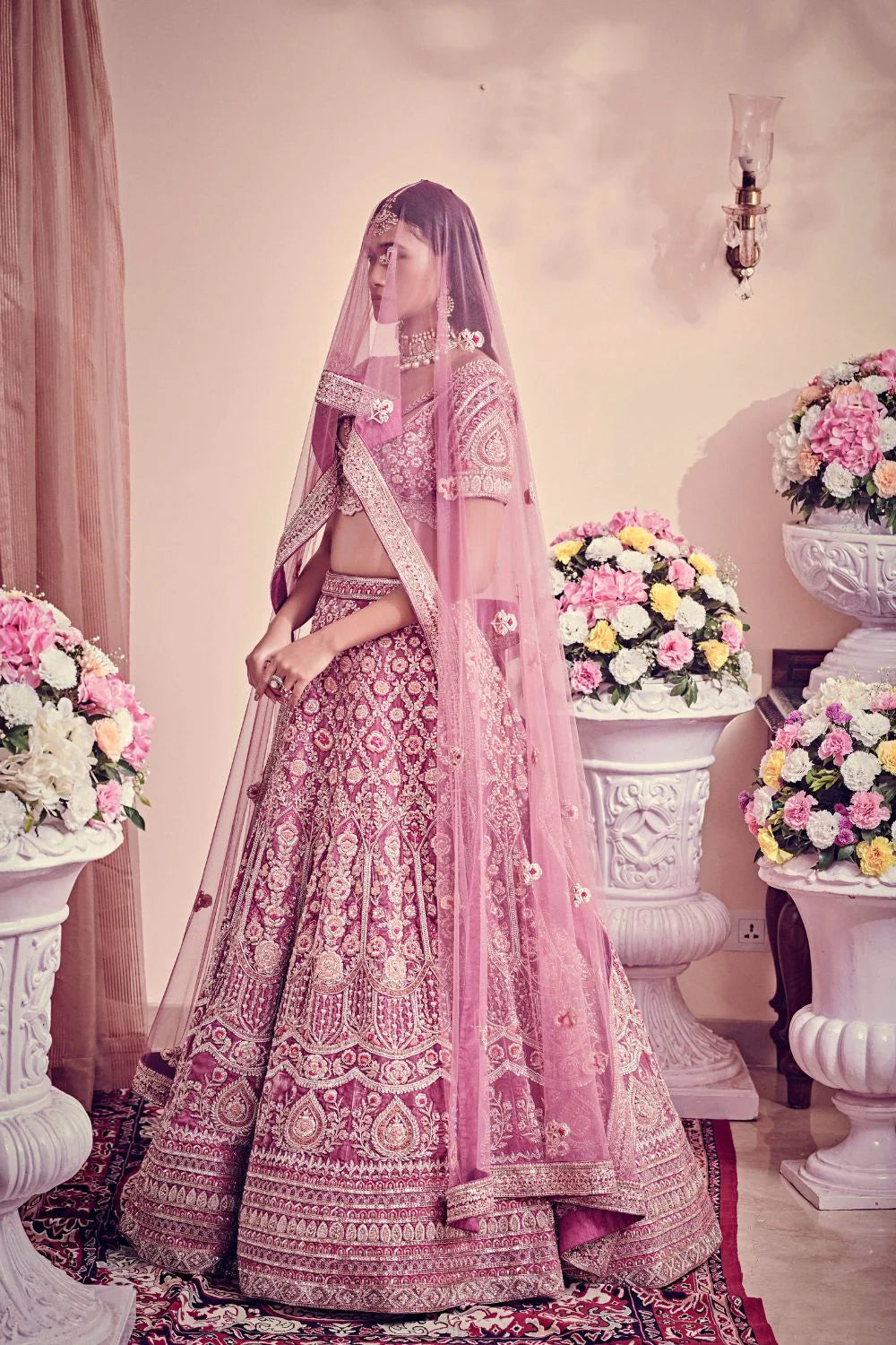 Dull Magenta Lehenga