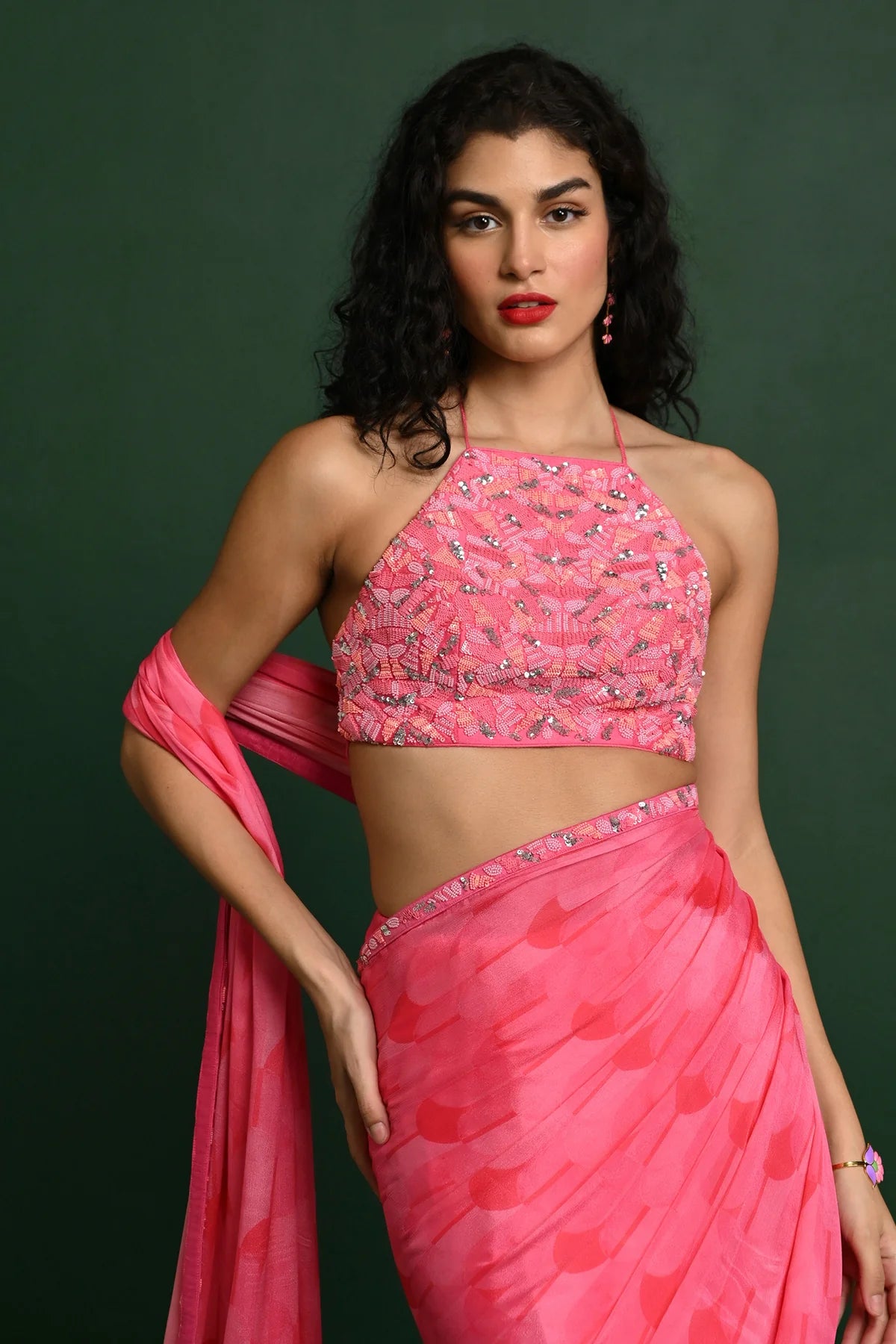 Lara Georgette Saree