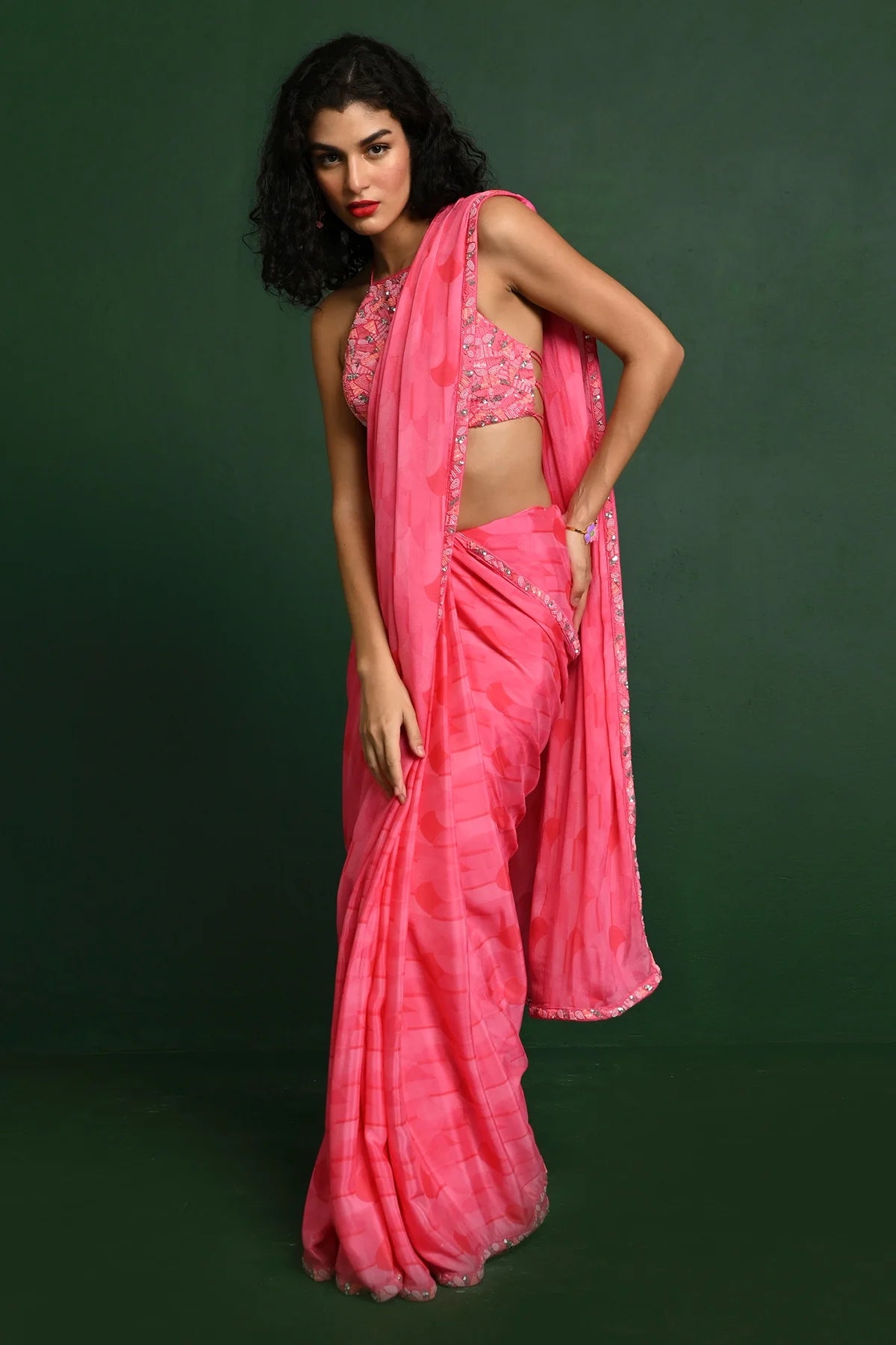 Lara Georgette Saree