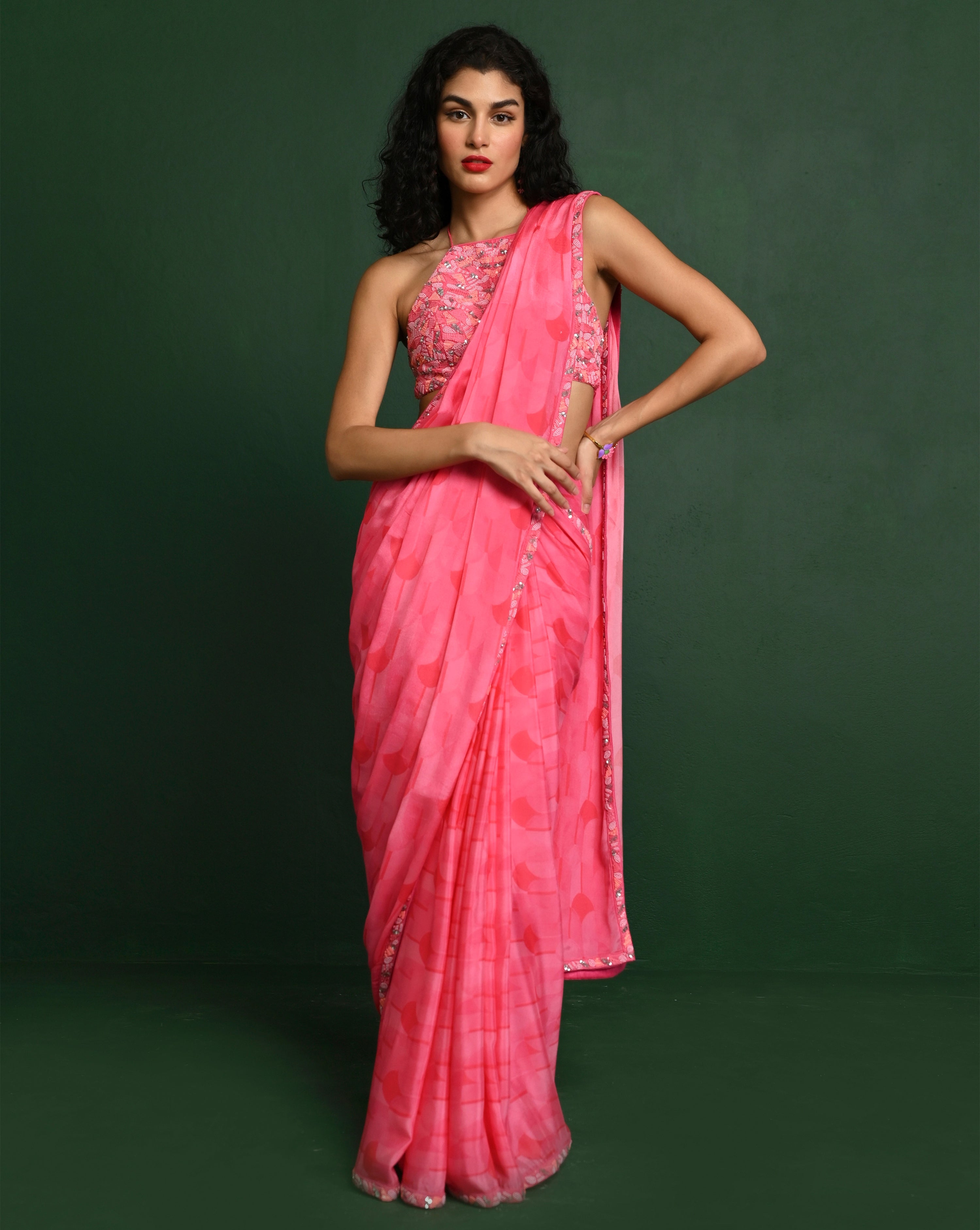 Lara Georgette Saree