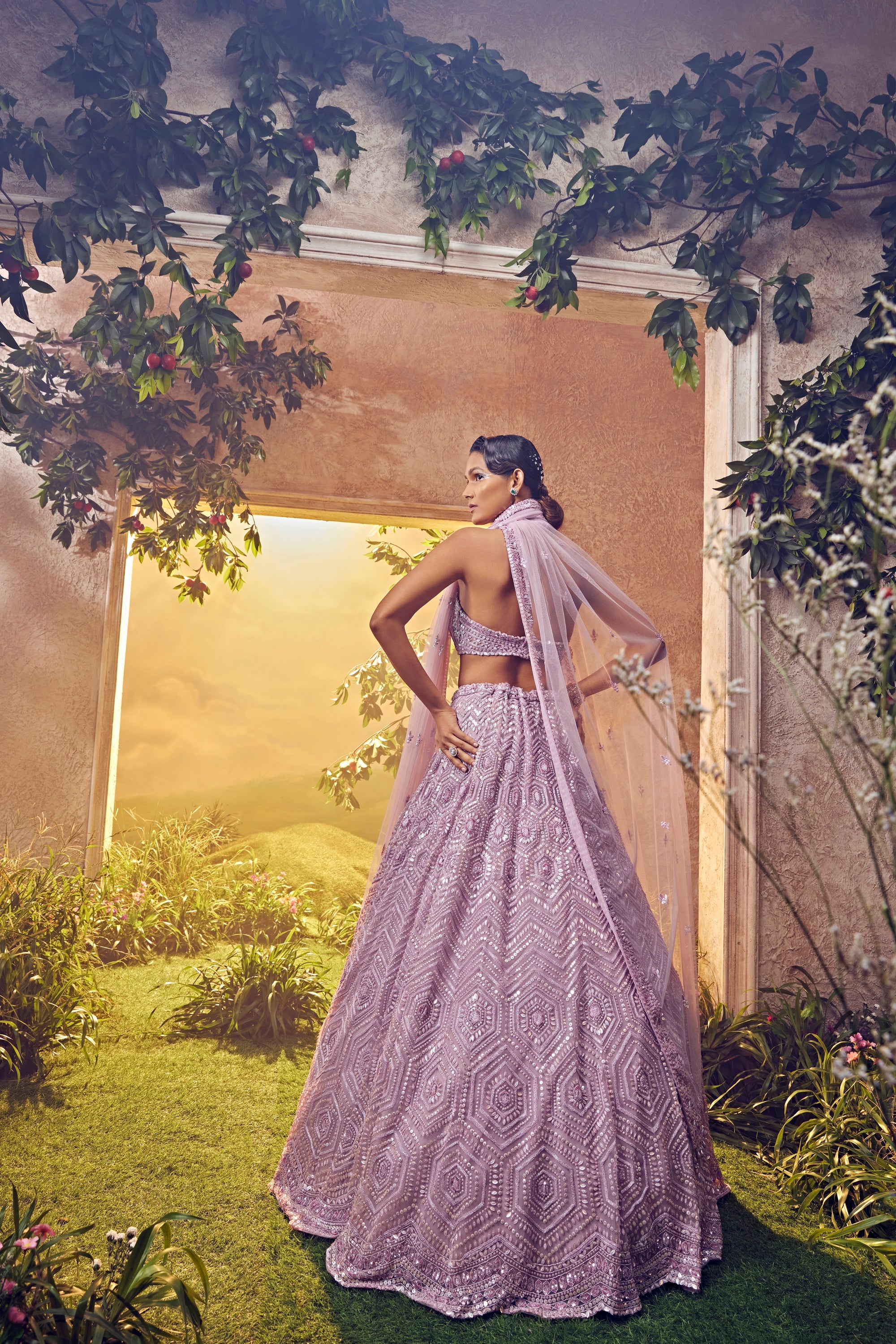 Orchid Tulle Lehenga