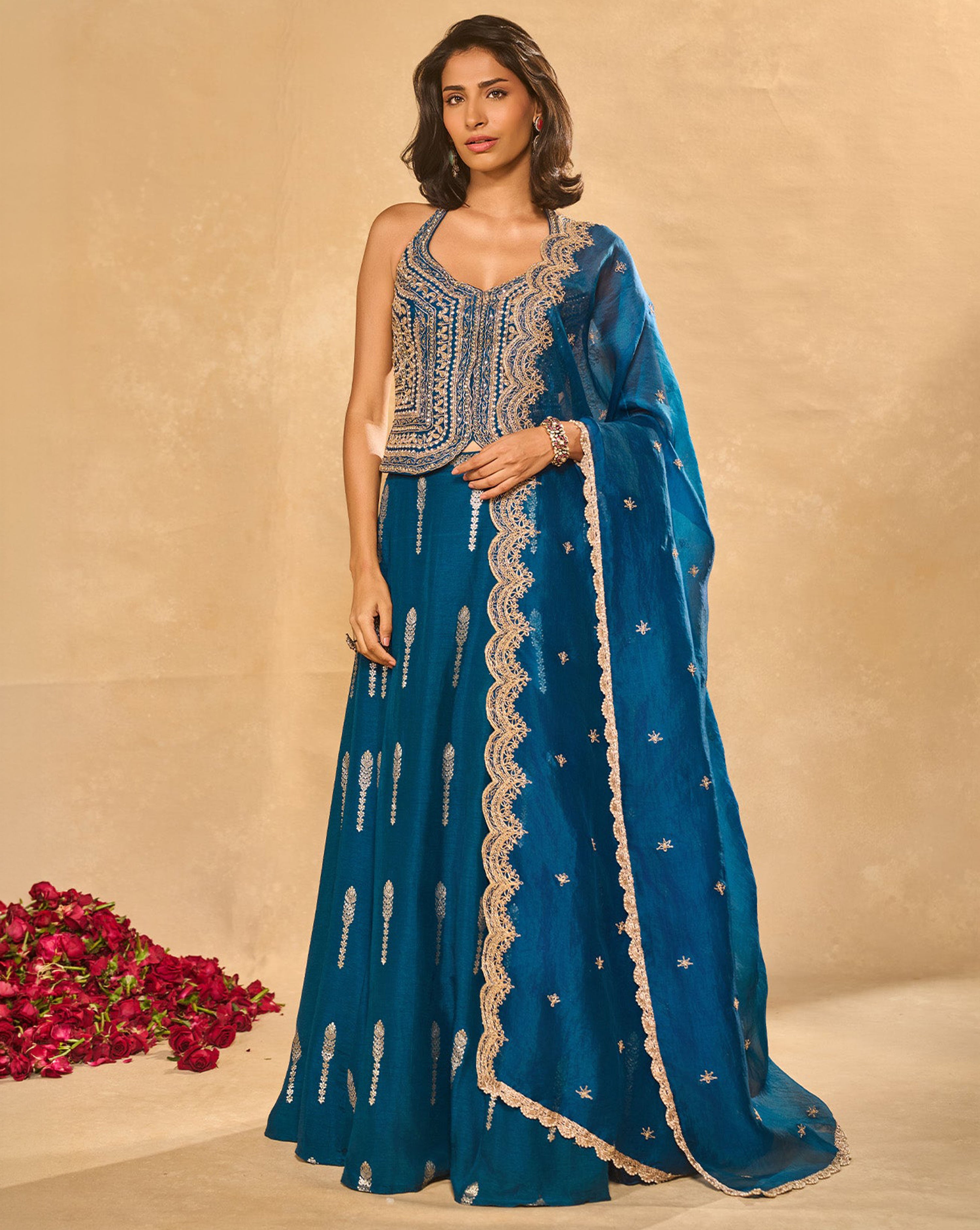 Amal Lehenga In  Blue