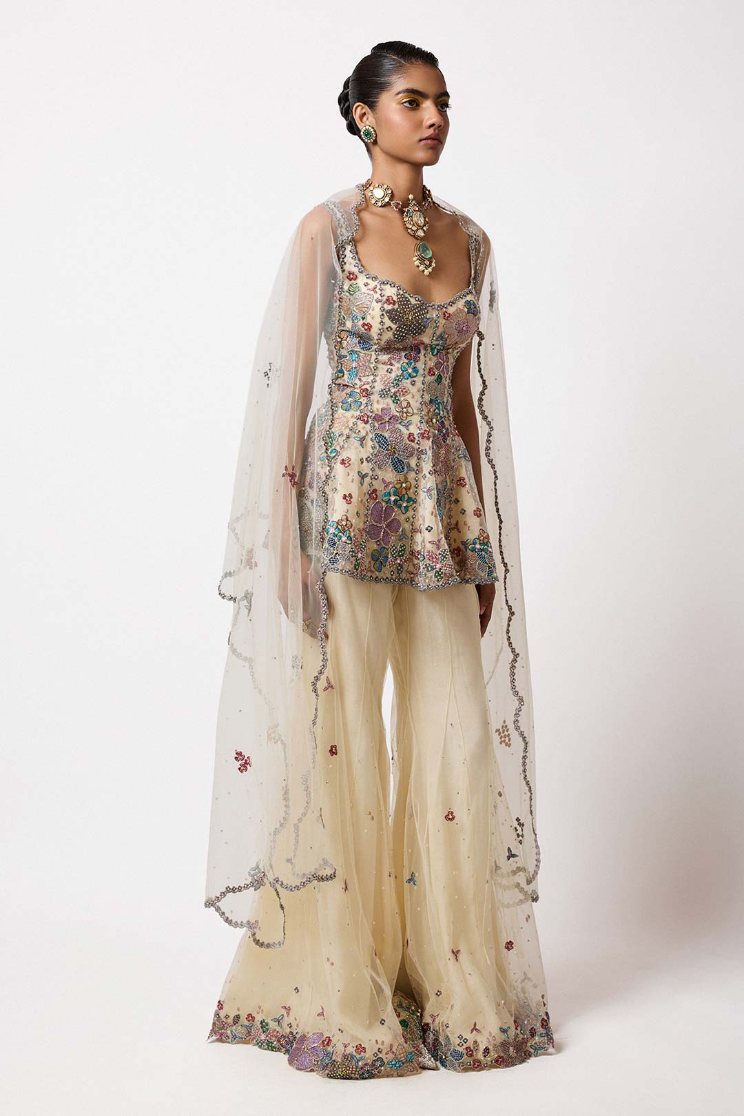 Solianne - Ivory Tulle Sharara