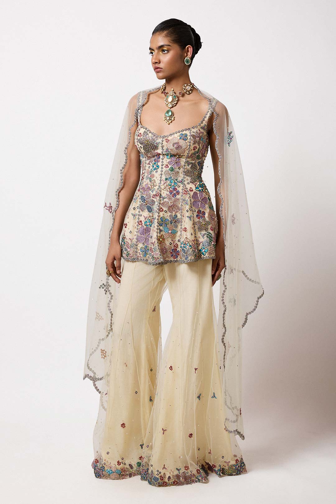 Solianne - Ivory Tulle Sharara