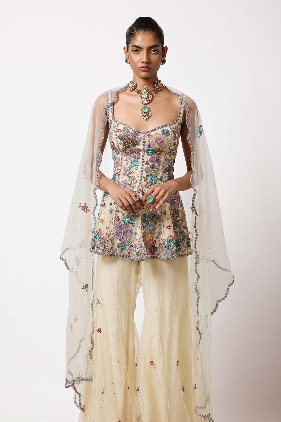 Solianne - Ivory Tulle Sharara