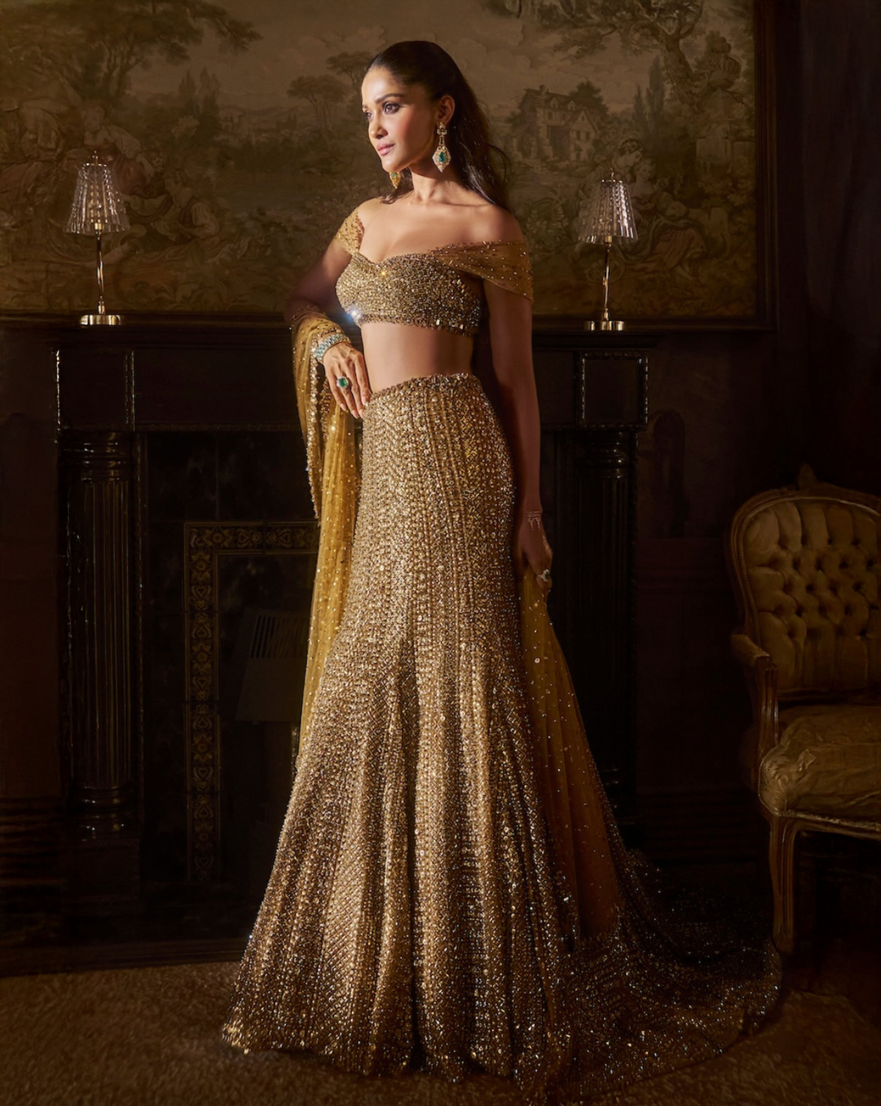 Antqiue Gold Trail Skirt Set