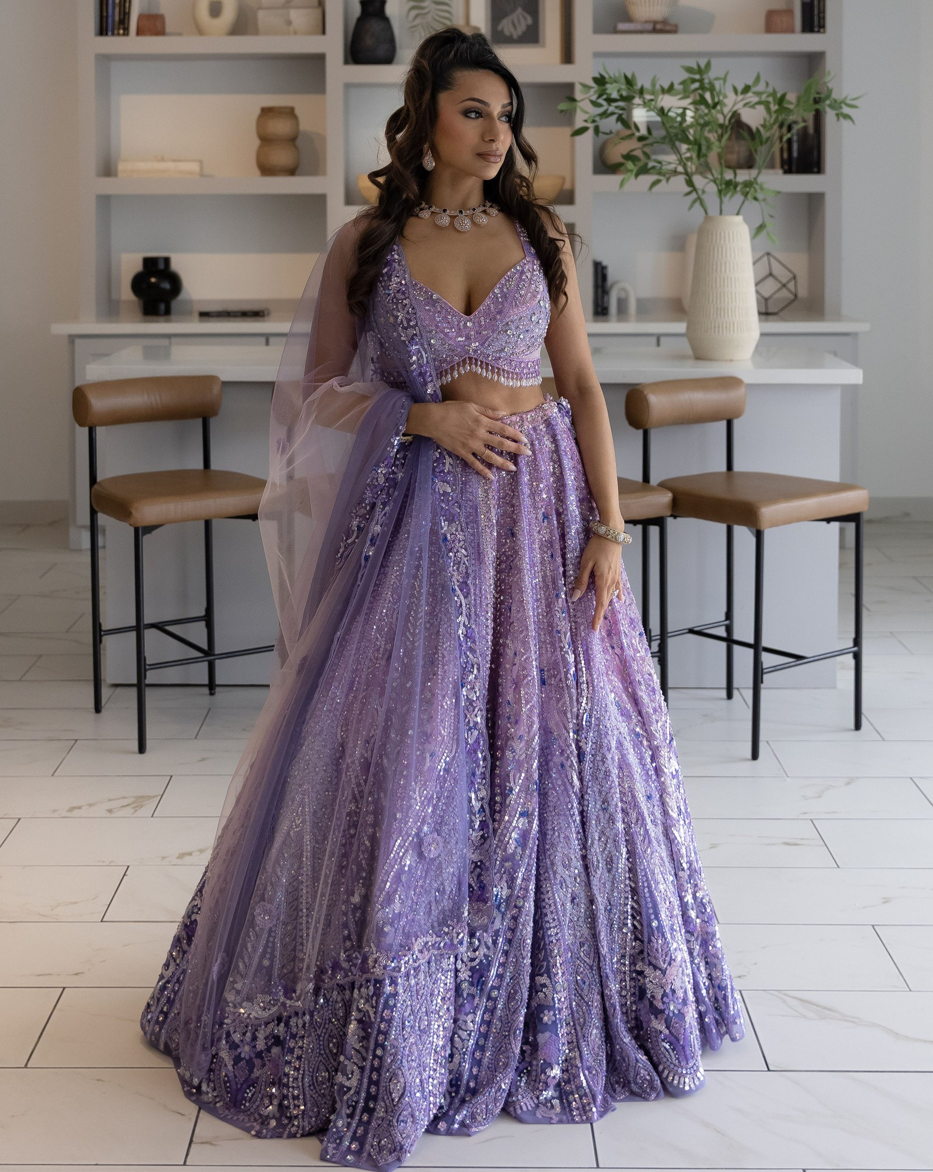 Aster Lehenga