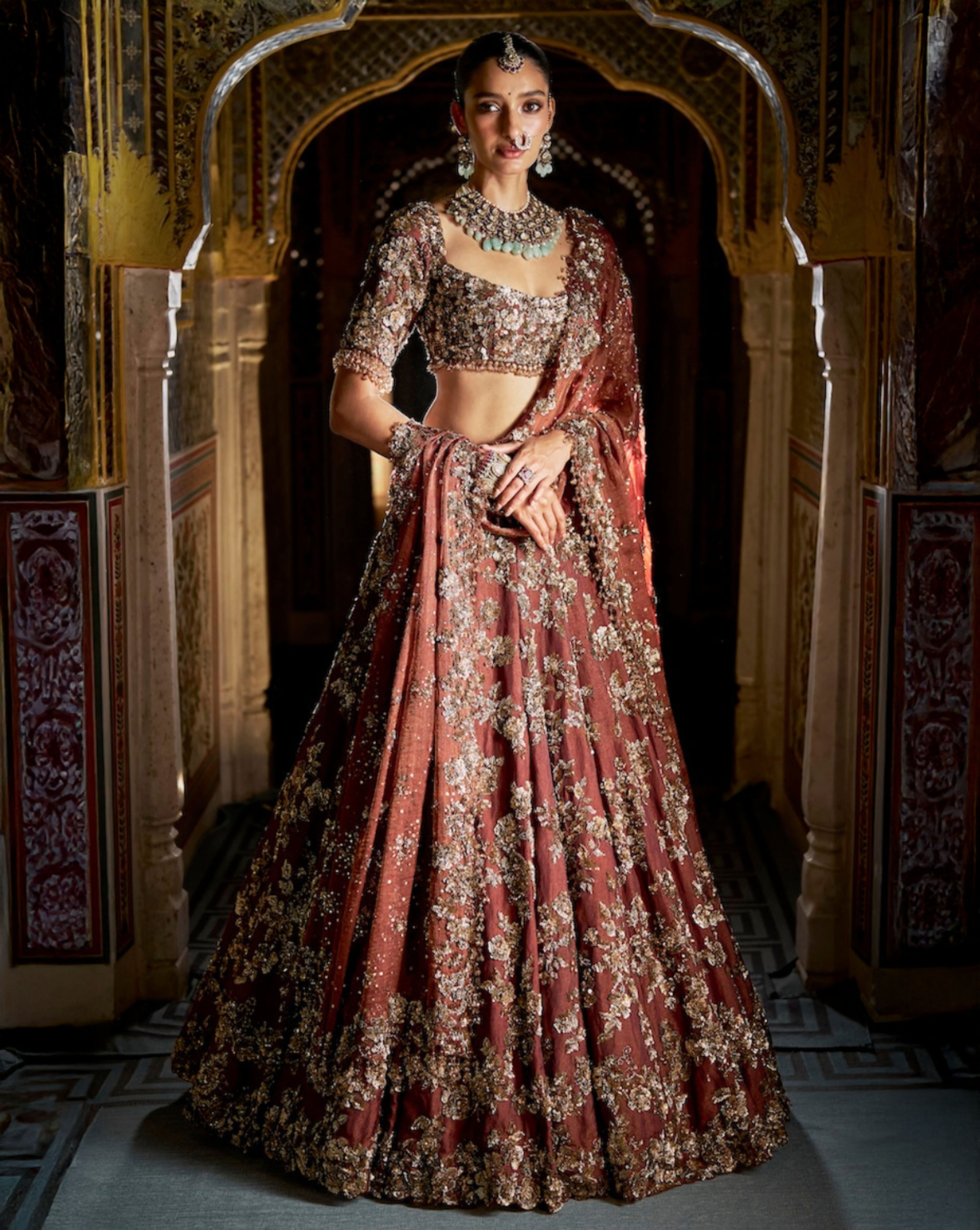 Bronze Gold Lehenga Set