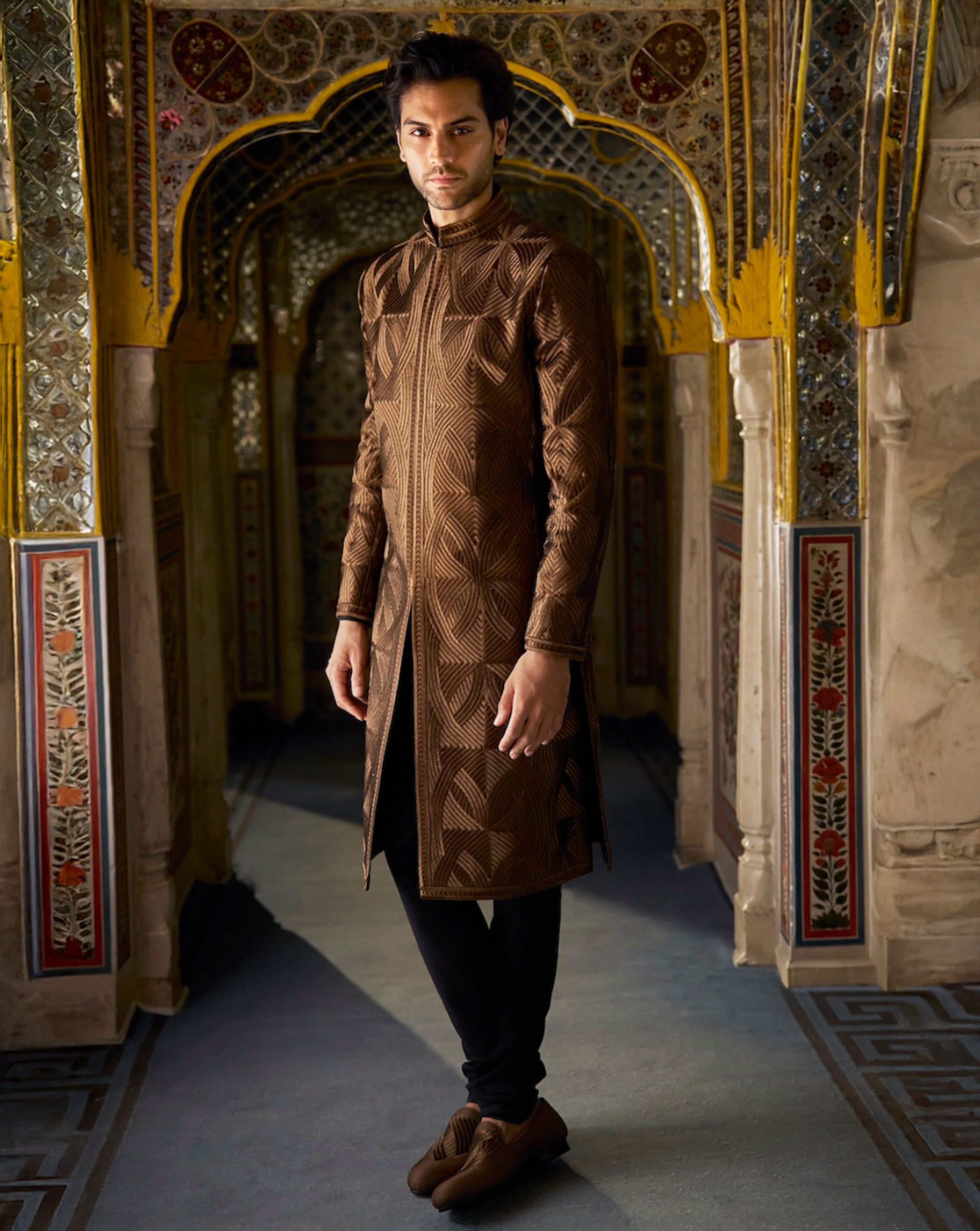 Bronze Sherwani Set