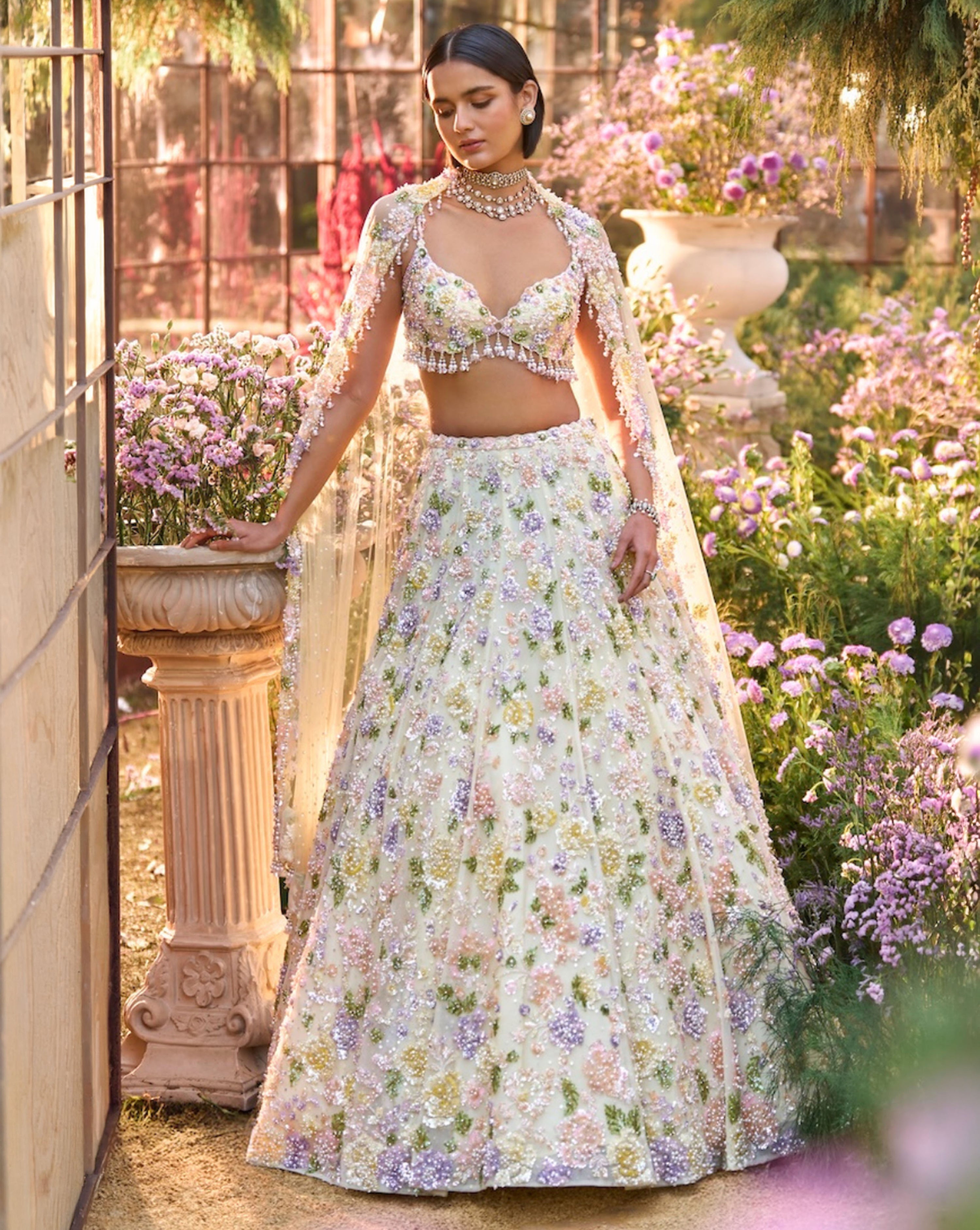 Butter Yellow Sequin Lehenga Set
