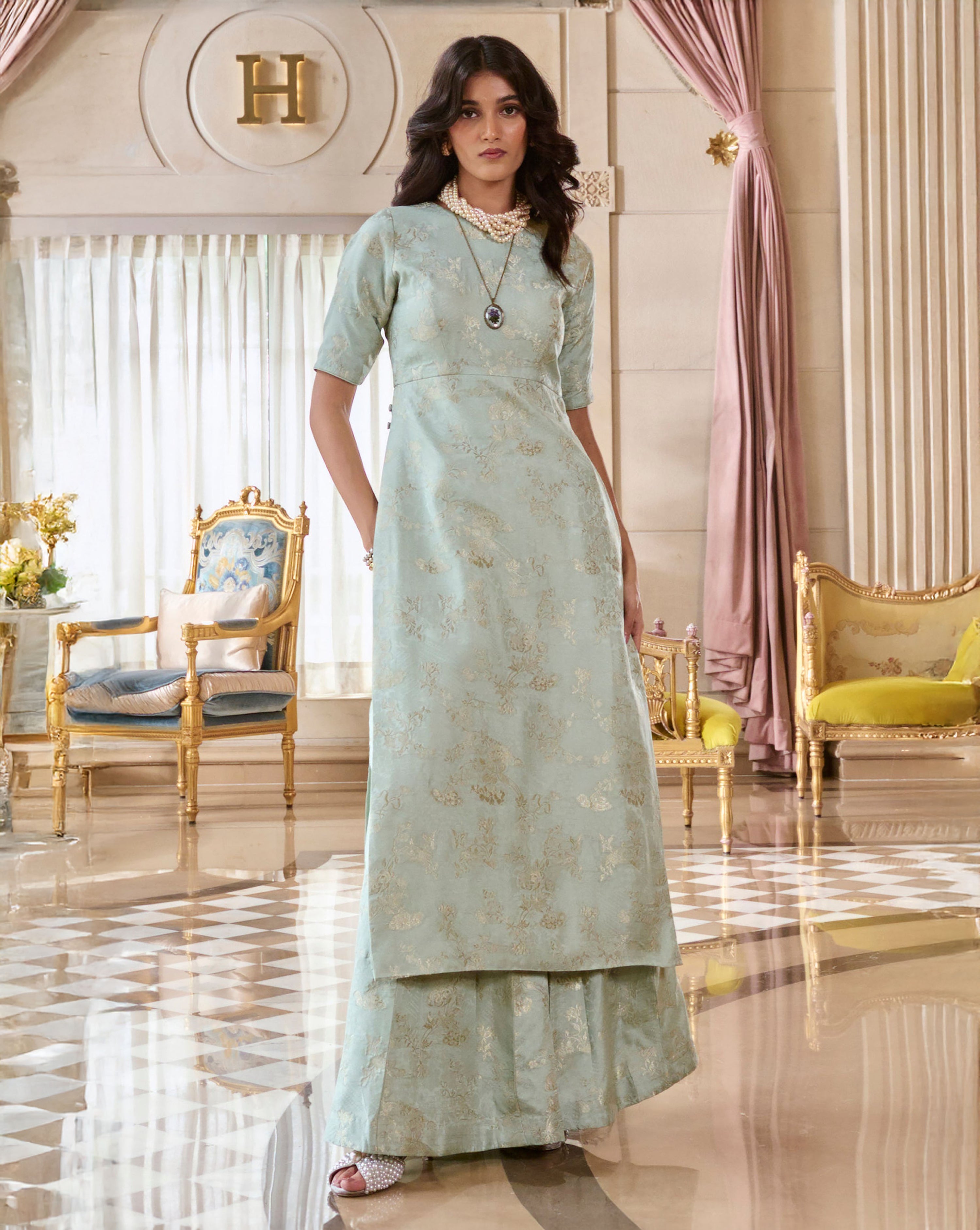 Chiara Kurta Set – Blue