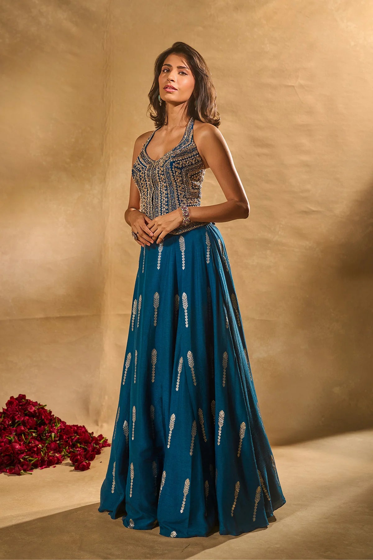 Amal Lehenga In  Blue