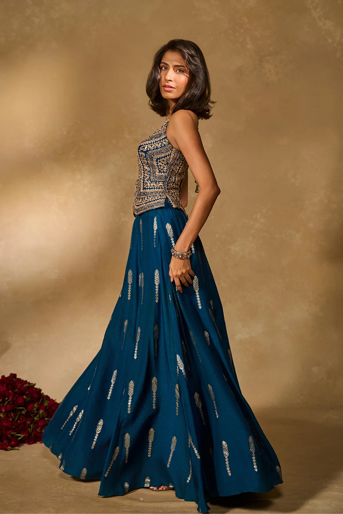 Amal Lehenga In  Blue