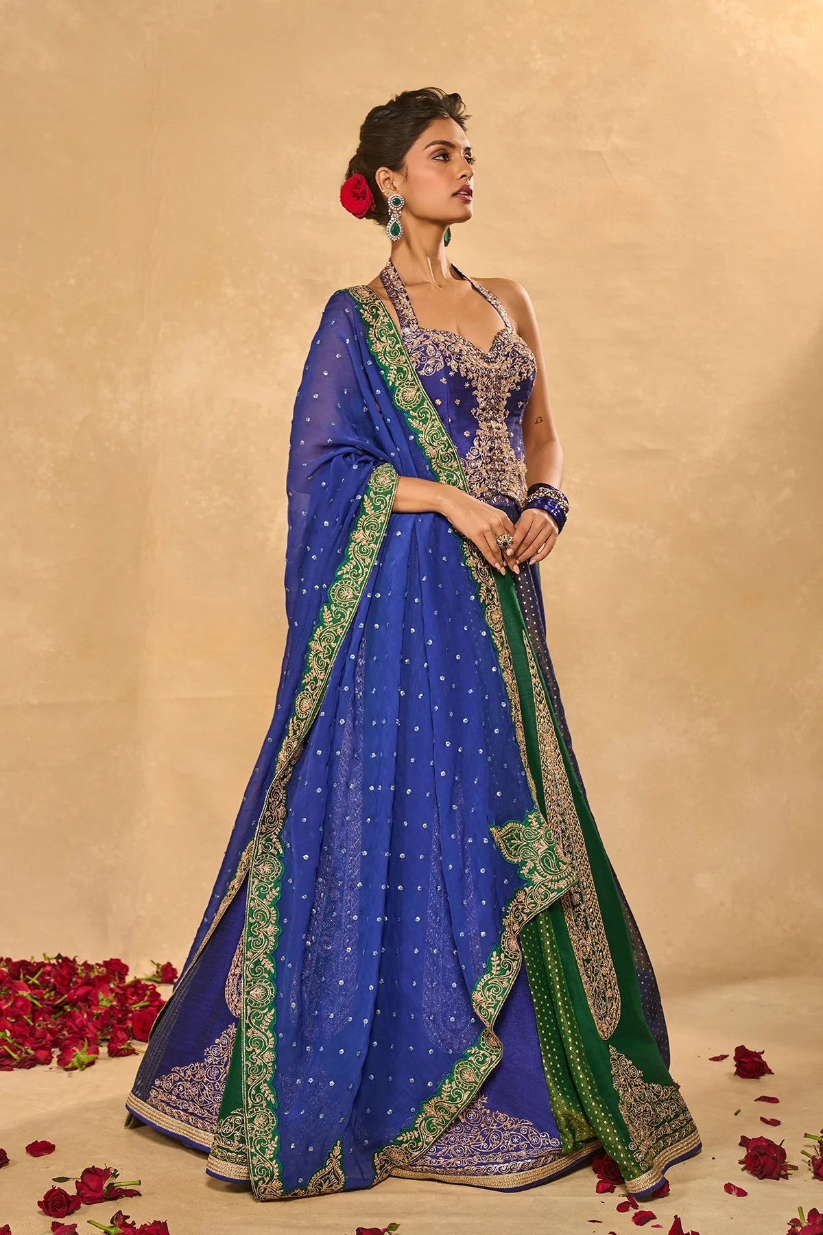 Blue Naina Lehenga