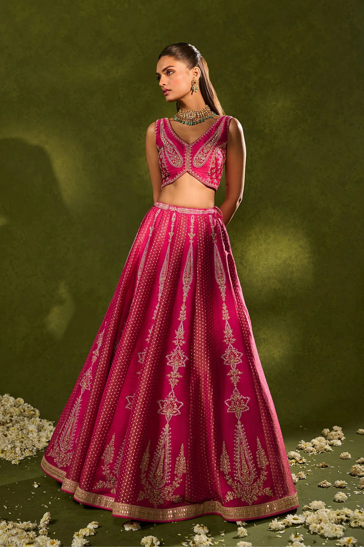 Ambi Brocade Lehenga