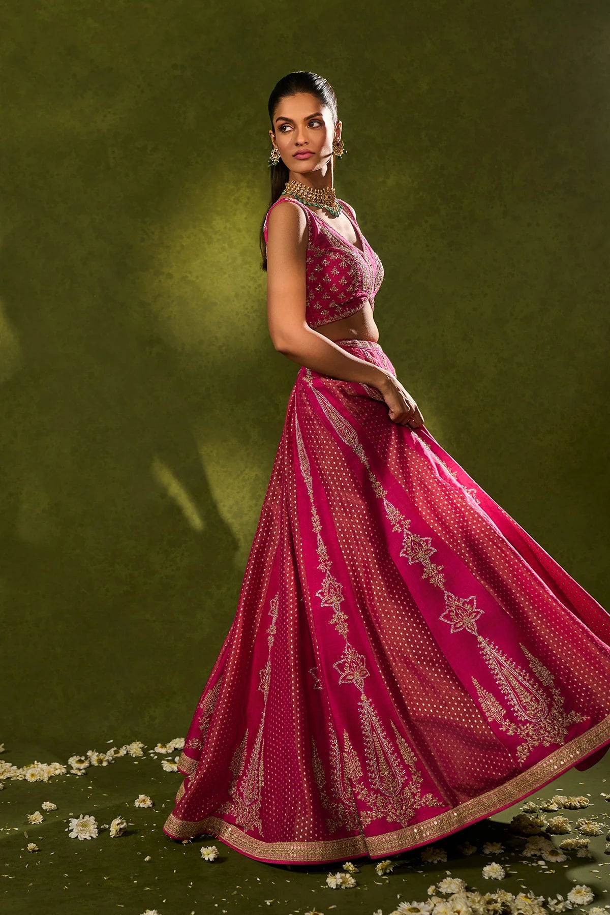 Ambi Brocade Lehenga