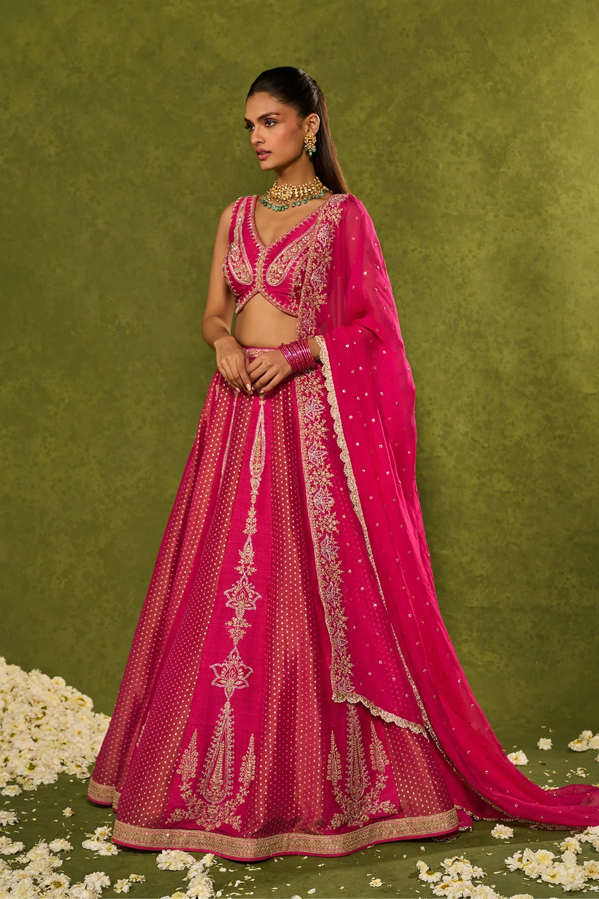 Ambi Brocade Lehenga