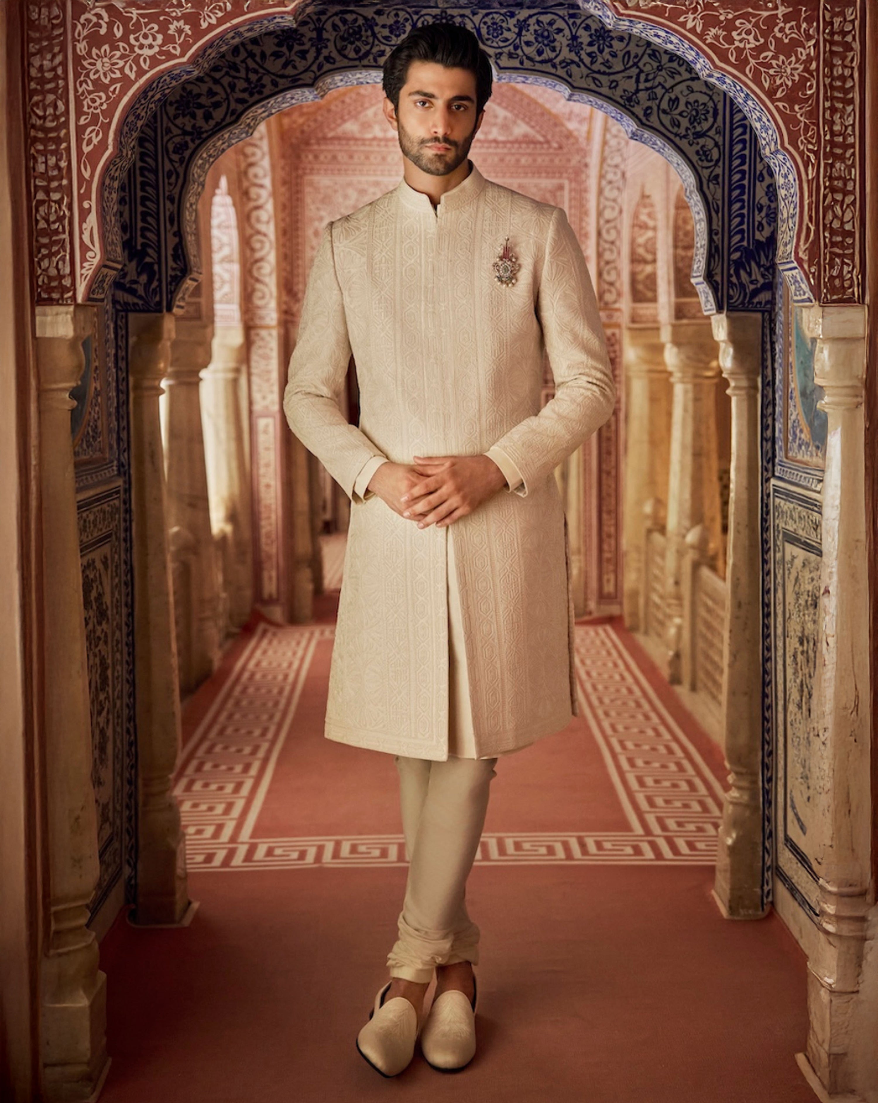 Champagne Gold Sherwani Set
