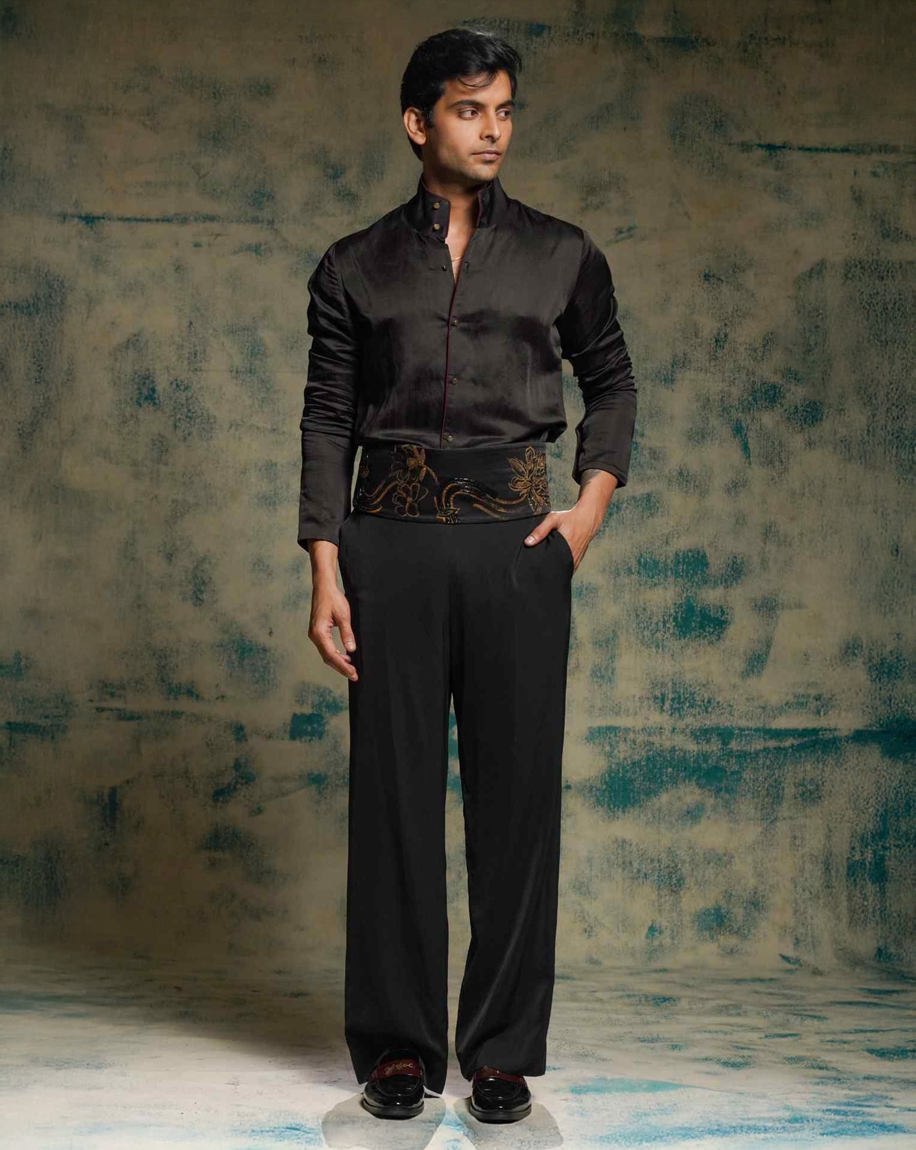 Classic Black Shirt Set