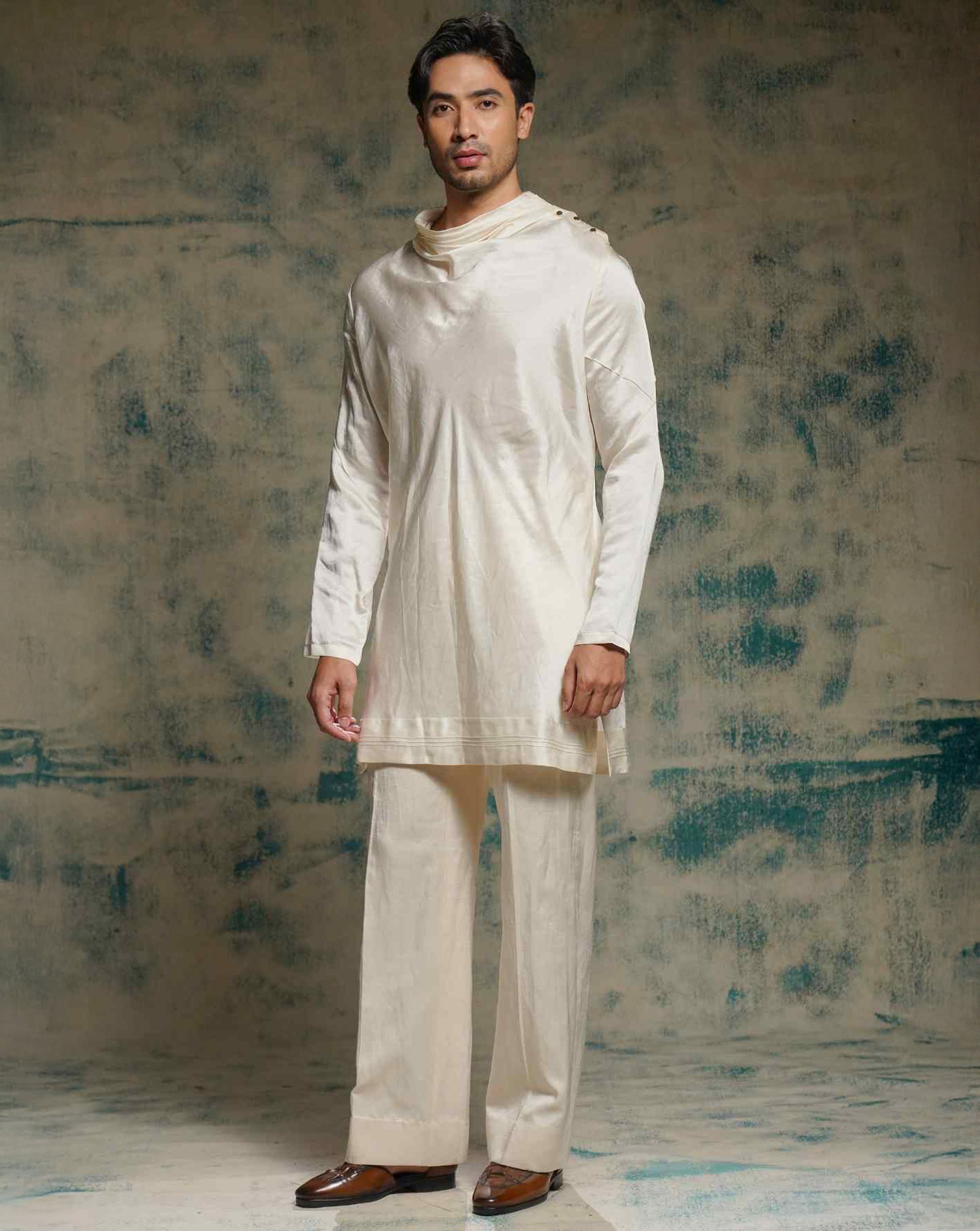 Classic Cowl Neck Kurta Set