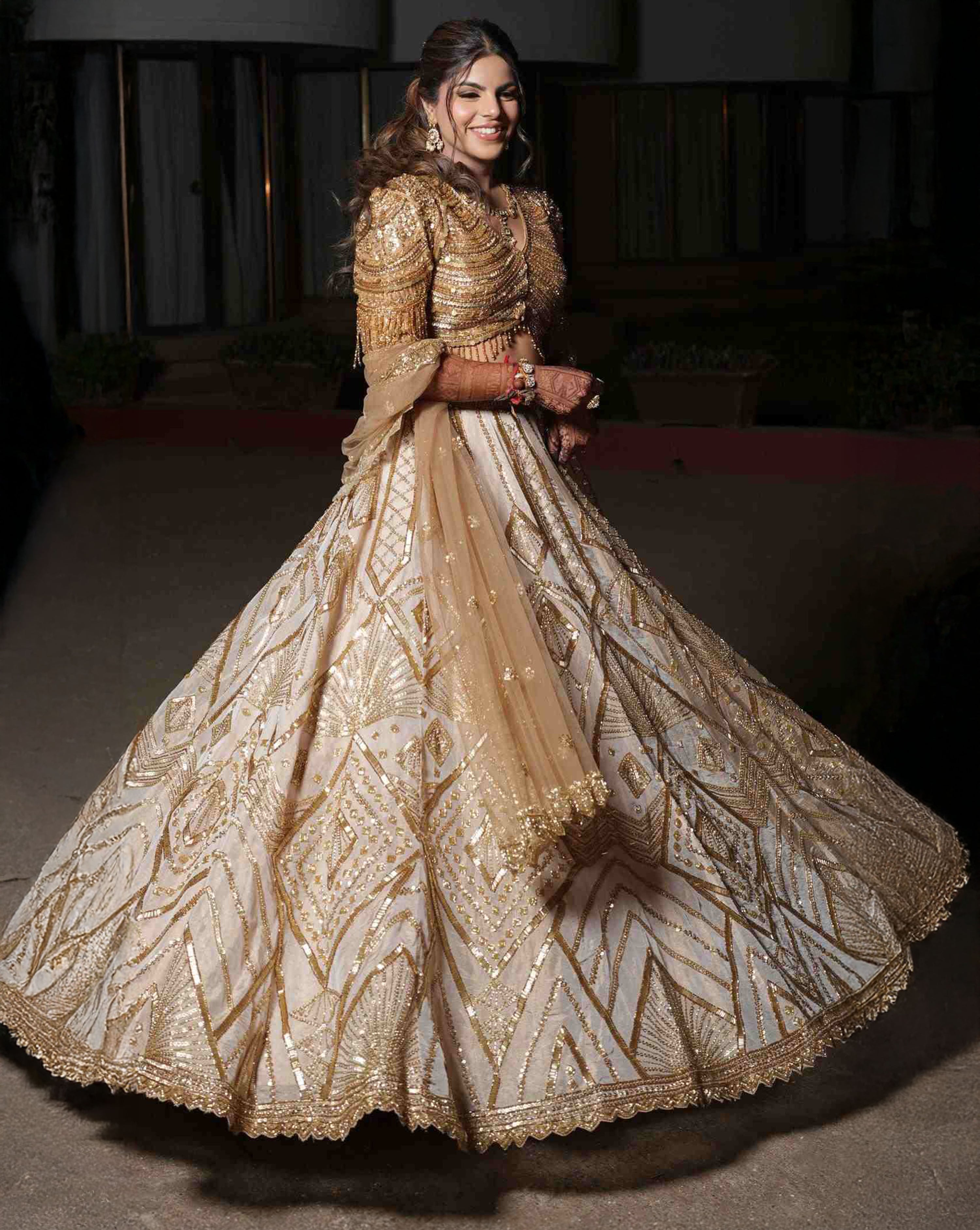Cream & Gold Tissue Lehenga Cream & Gold Tissue Lehenga