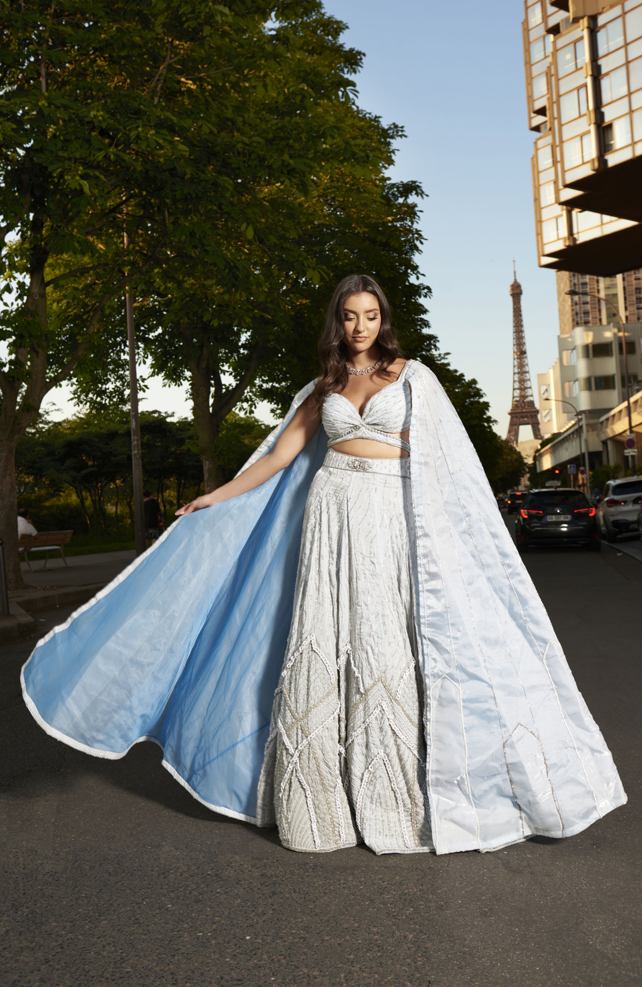 Ice Blue Lehenga Set