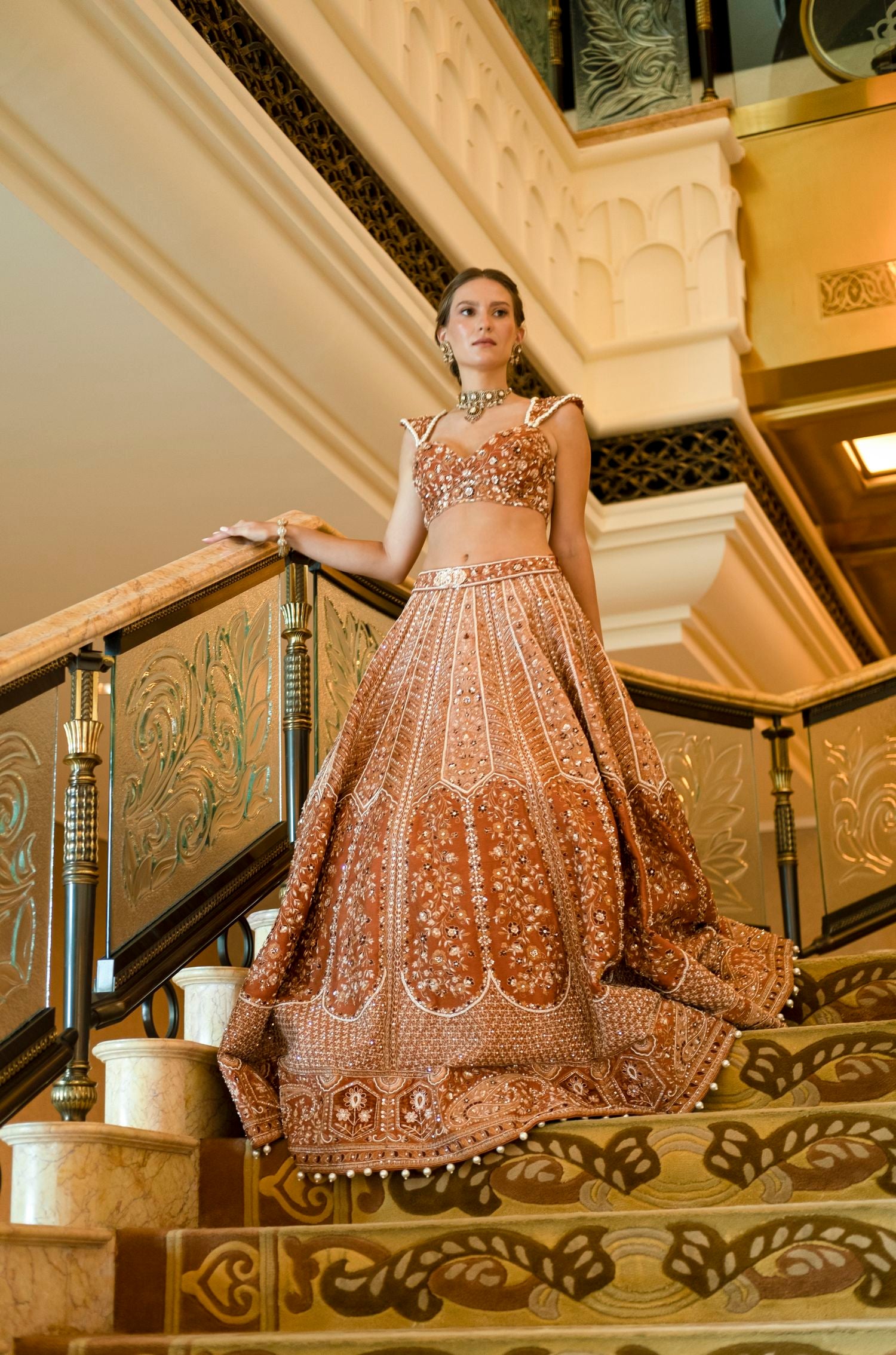 Rustic Elegence Lehenga set Panache by Sharmeen Rustic Elegence Lehenga set Panache by Sharmeen