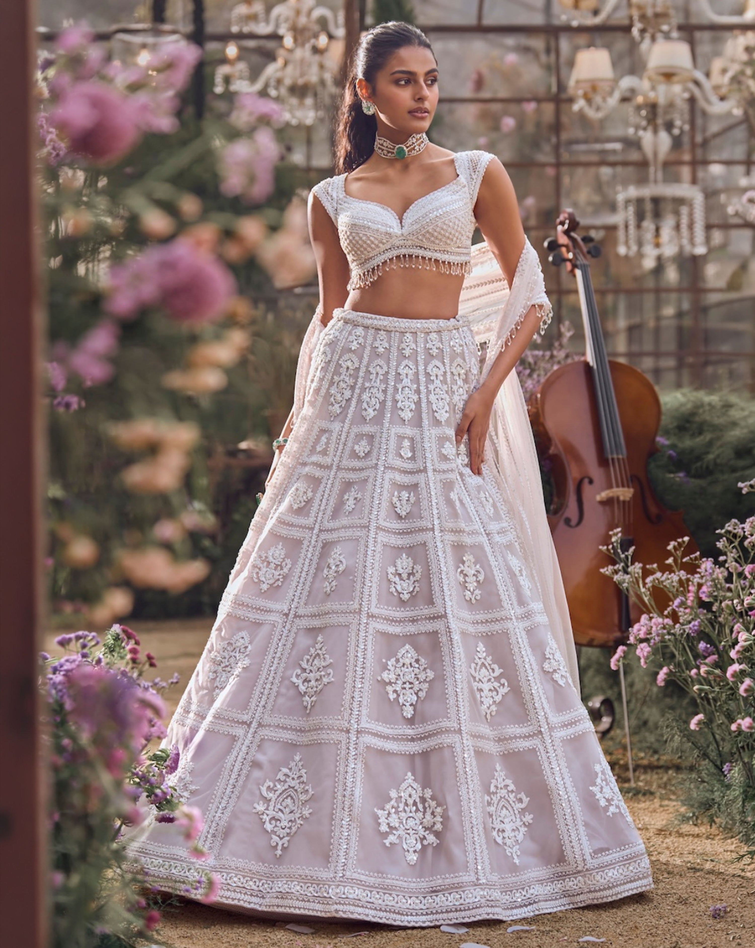 Ice Grey Dori Lehenga Set