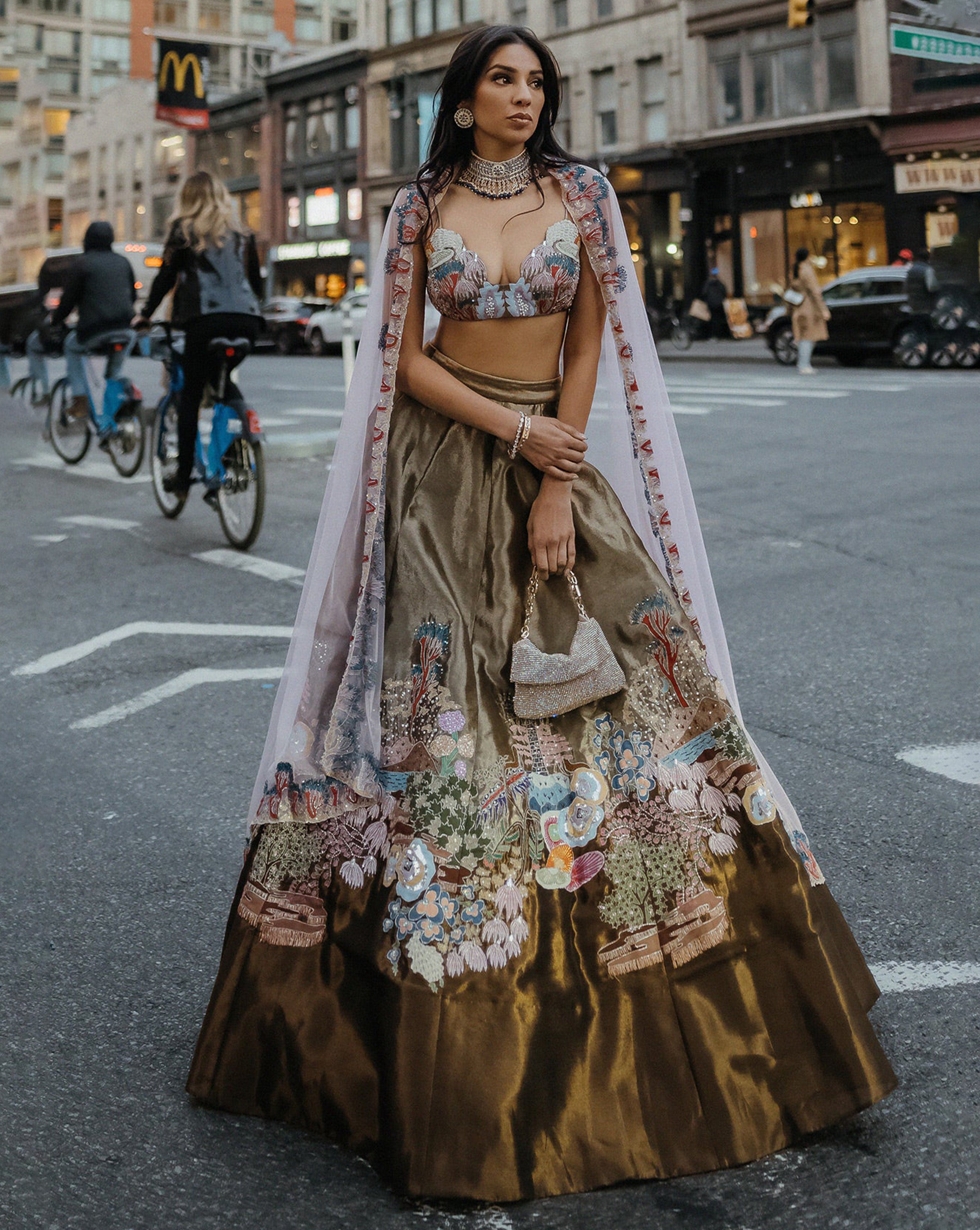 Two Tone Gold Lehenga - Ready to Ship