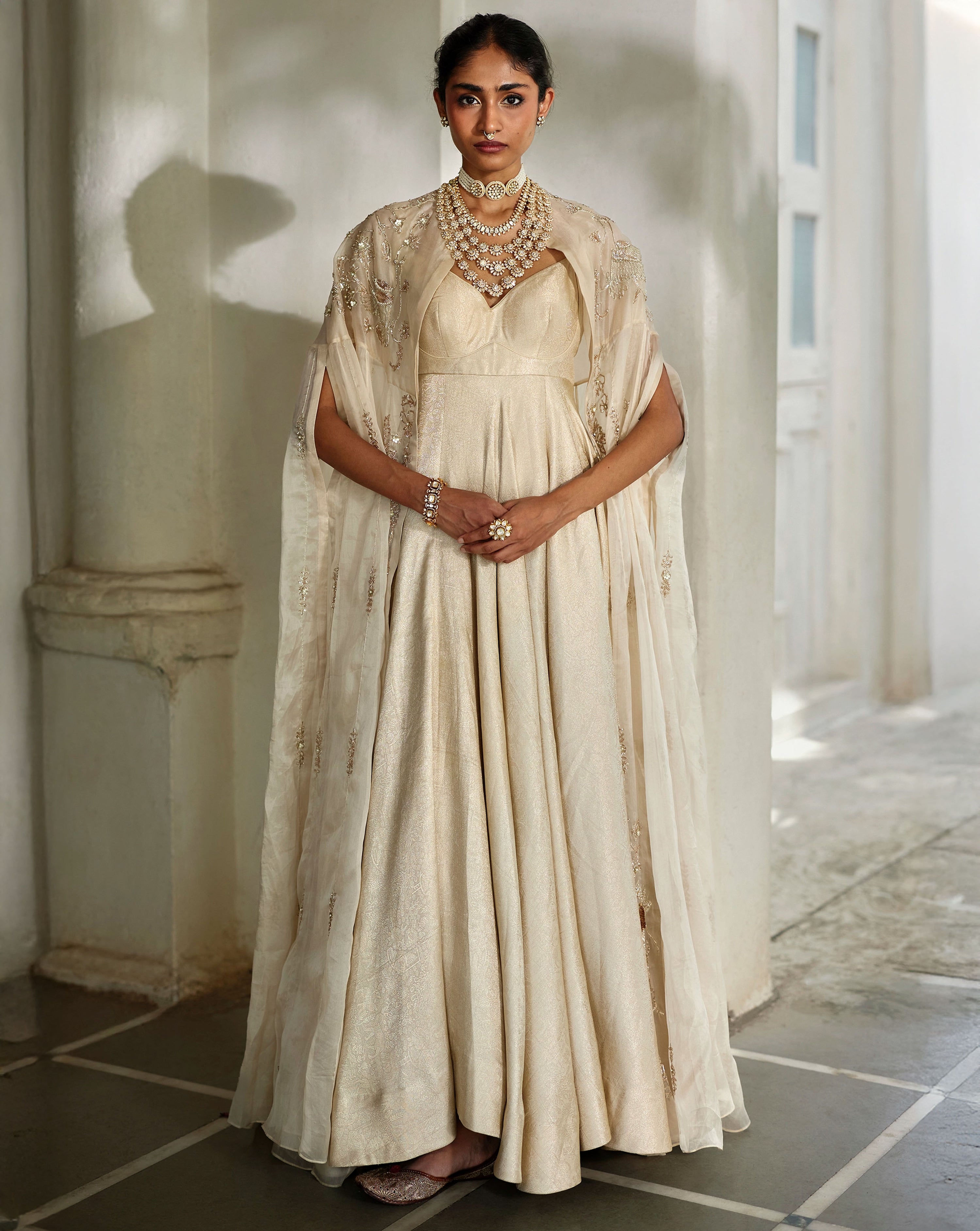 Lumi Cape Anarkali Set