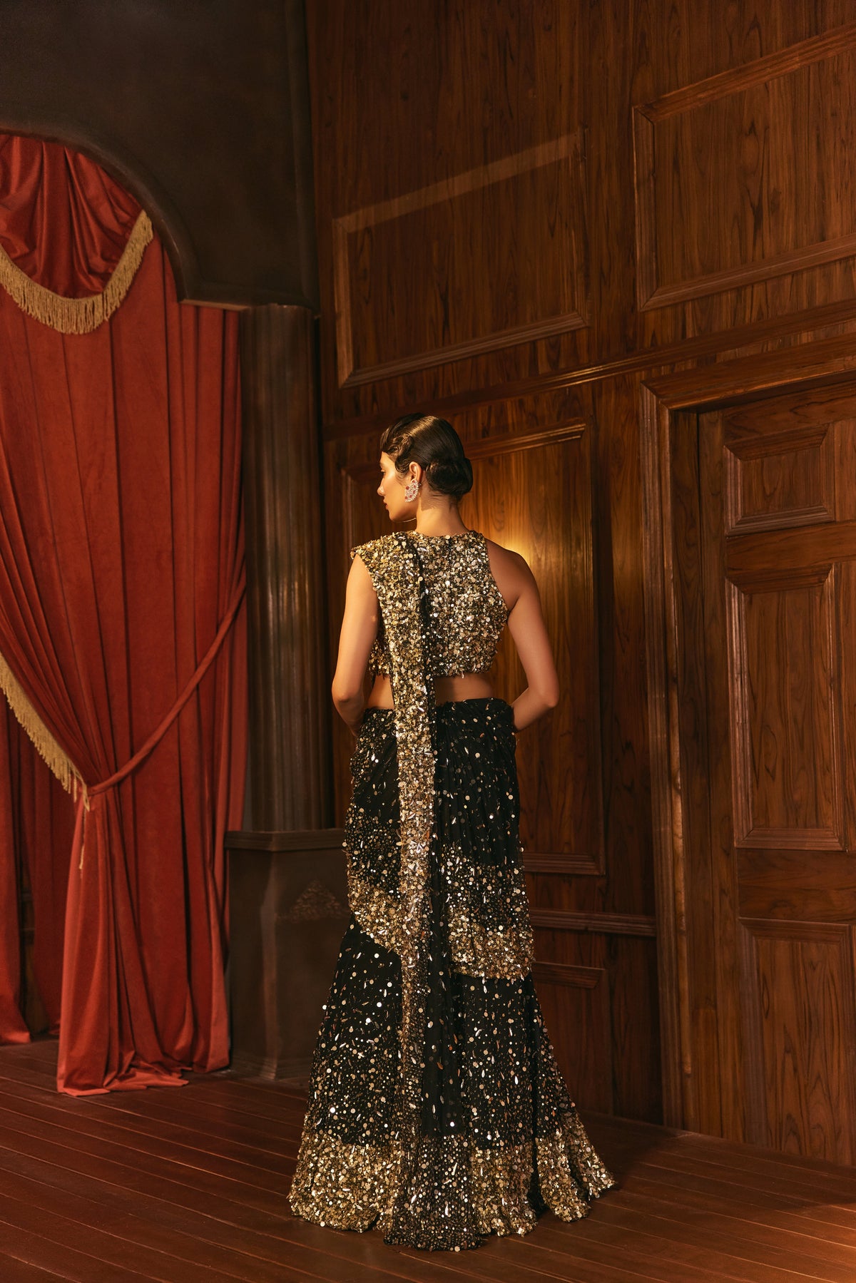 Golden Eclipse - Lehenga Saree