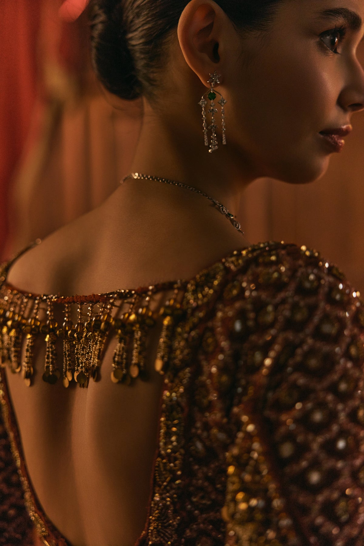 Desert Gold- Rust And Gold Anarkali