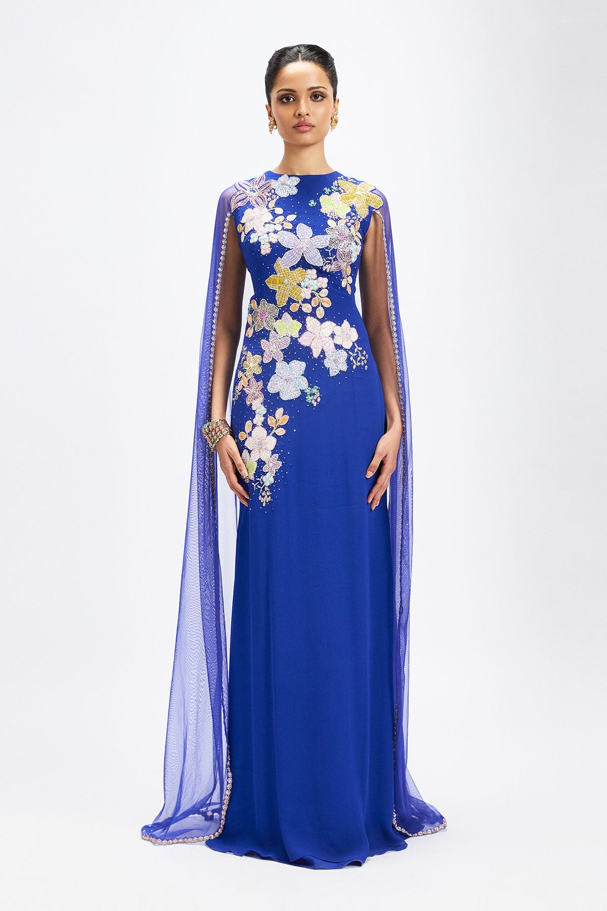 Mandevilla - Persian Blue Georgette Gown