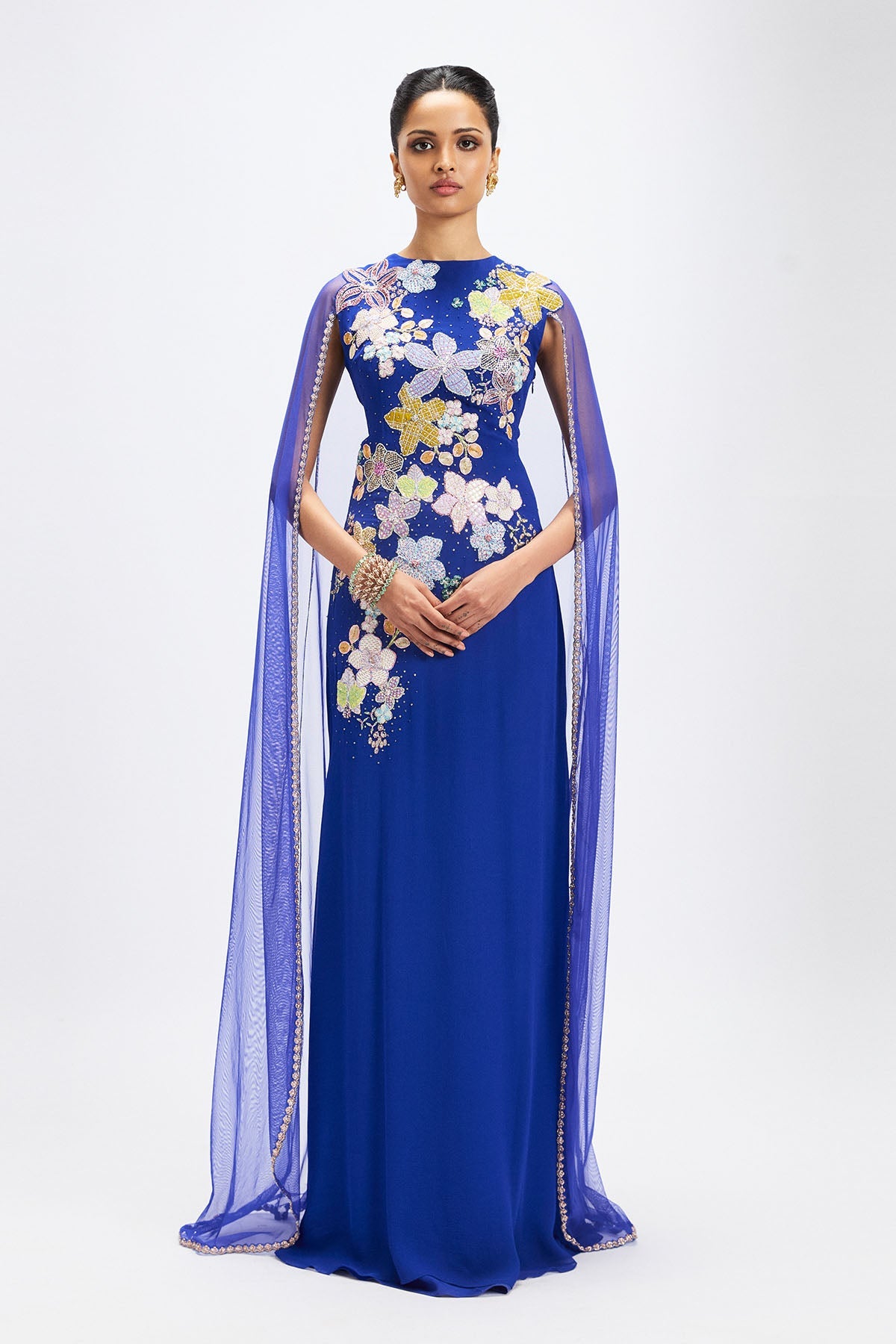 Mandevilla - Persian Blue Georgette Gown