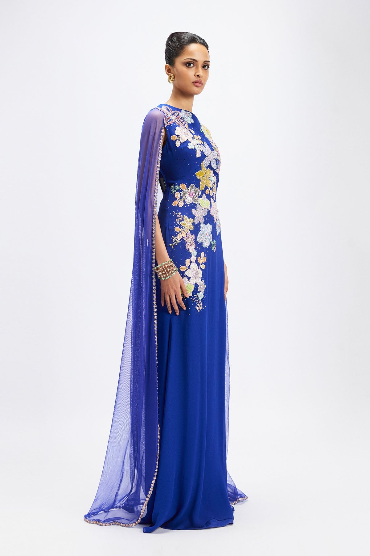 Mandevilla - Persian Blue Georgette Gown
