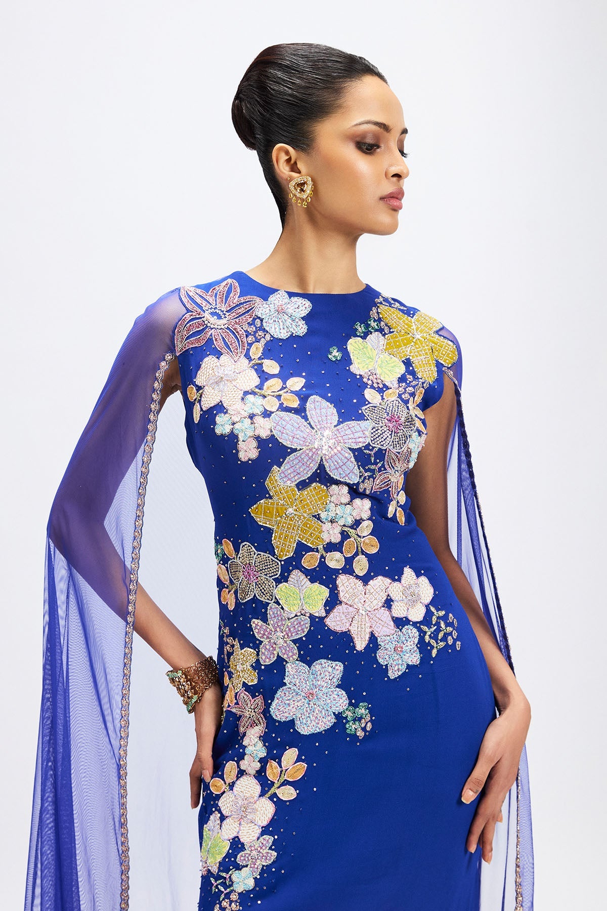Mandevilla - Persian Blue Georgette Gown